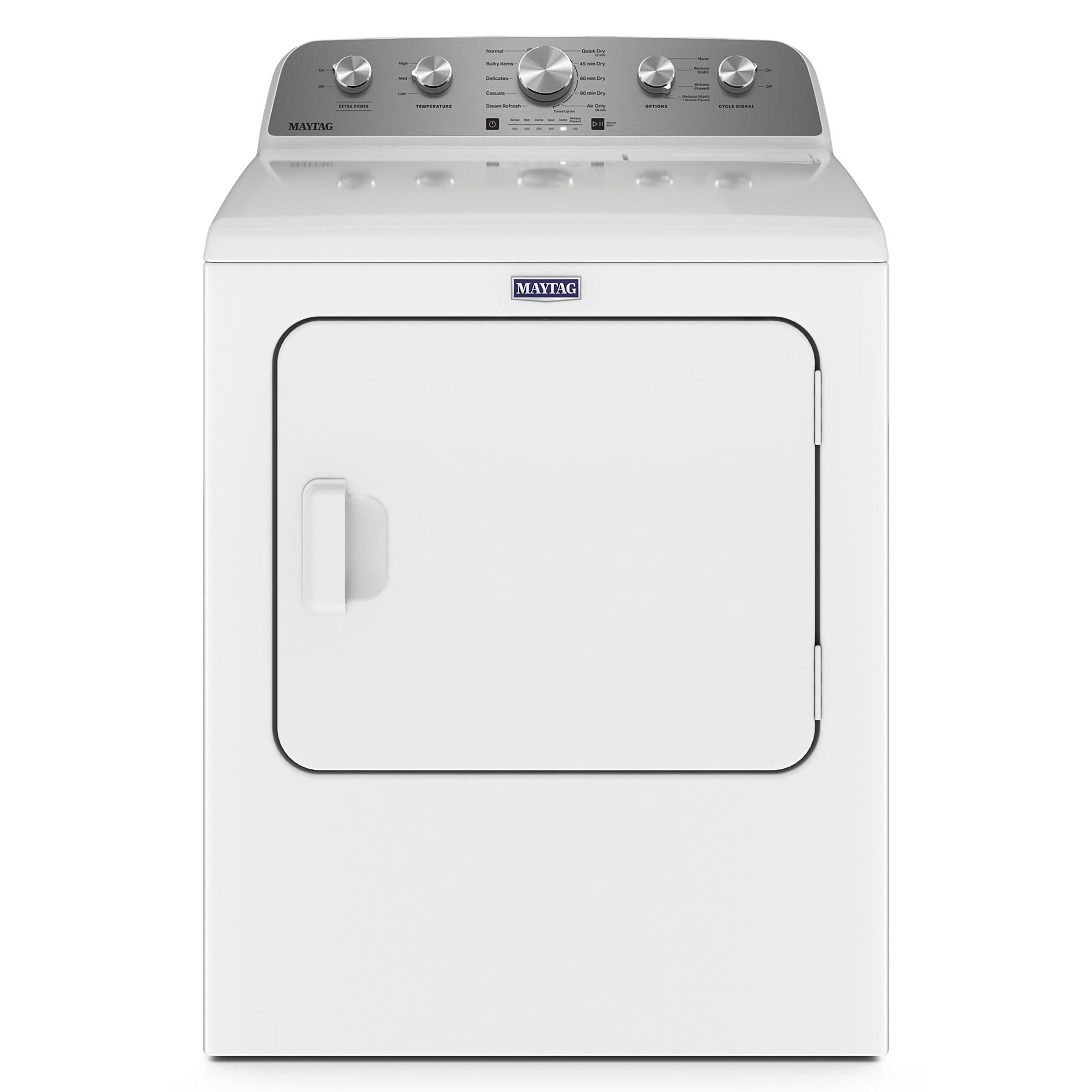 Maytag MED5430MW 7.0-cu ft Steam Cycle Vented Electric Dryer ( White )