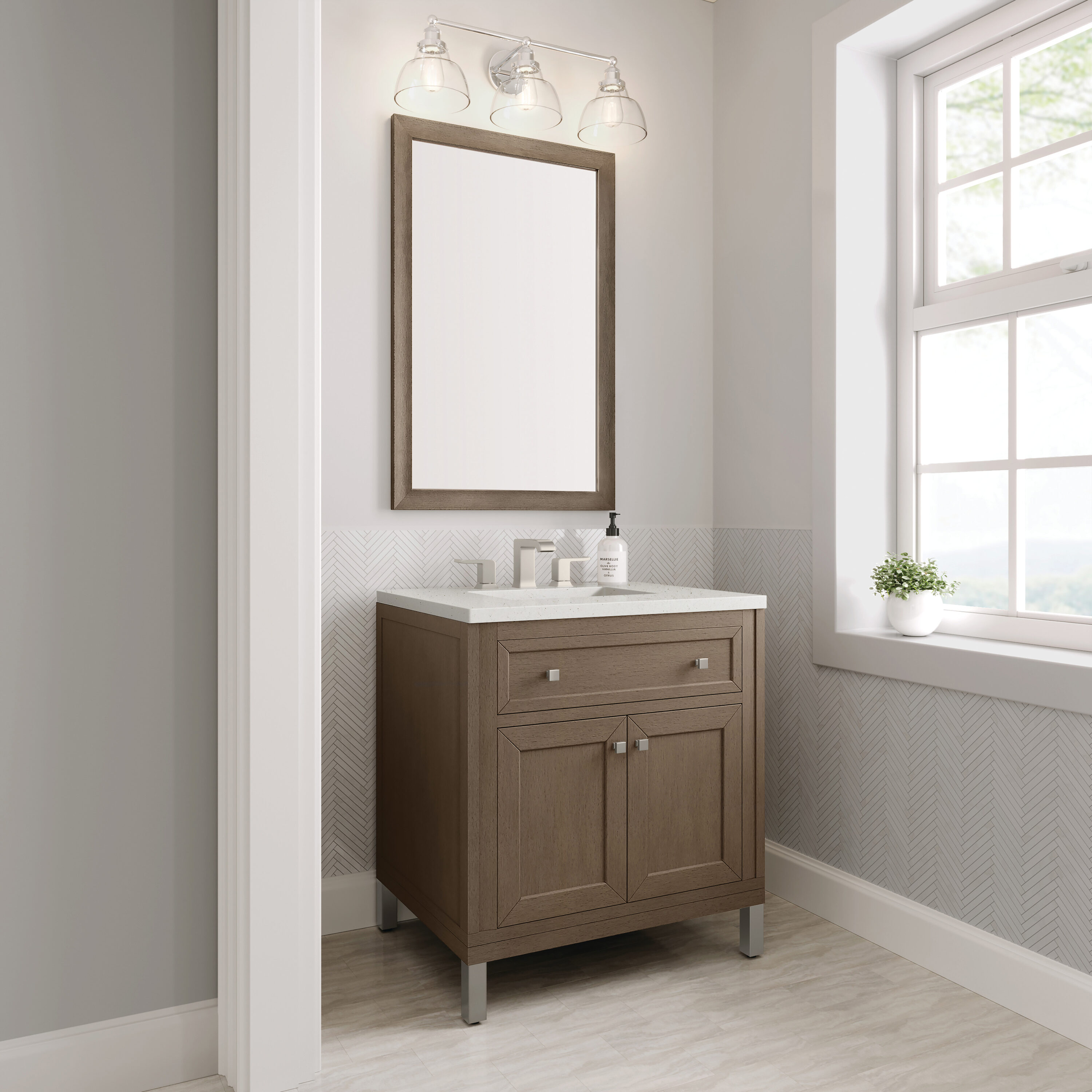 James Martin Vanities 305-V30-WWW-3LDL Bath-Vanity-Combo - View #3