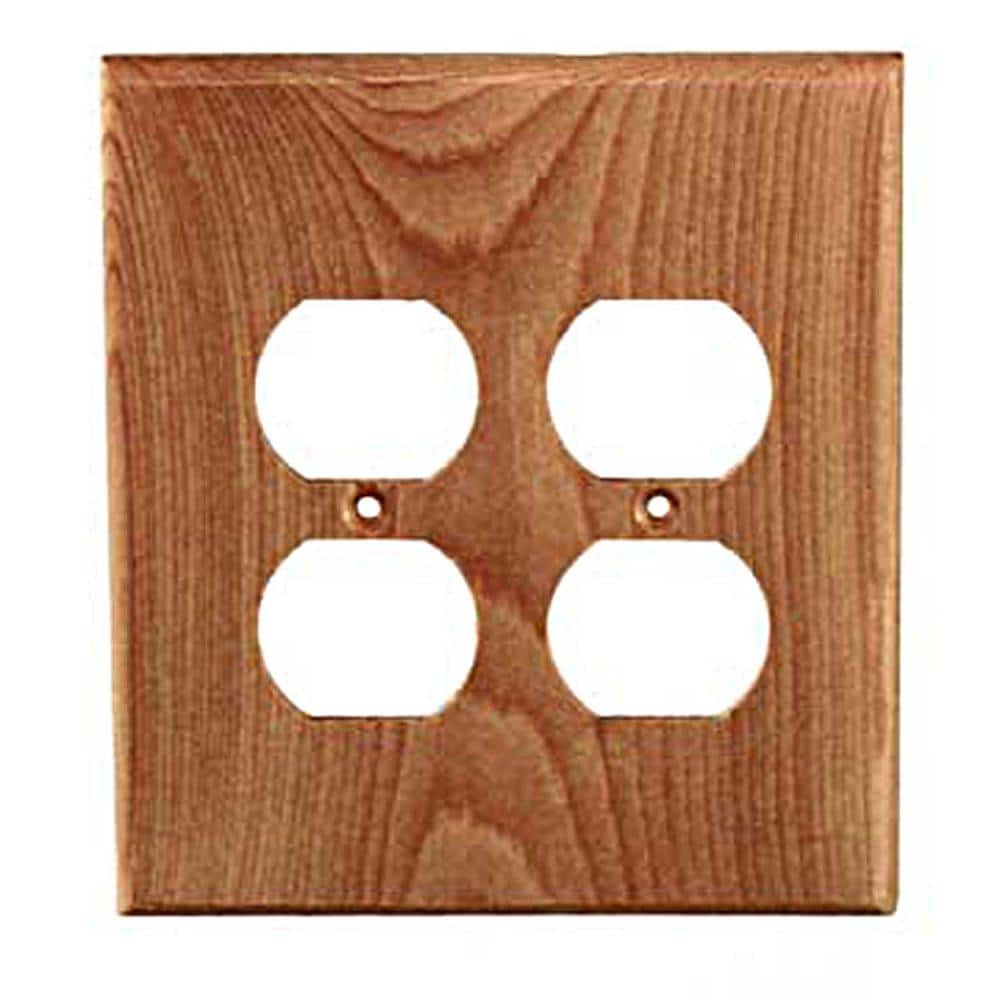 Sierra Lifestyles 682417 2 -Gang Specialty Size Fir Wood Indoor Duplex Wall Plate