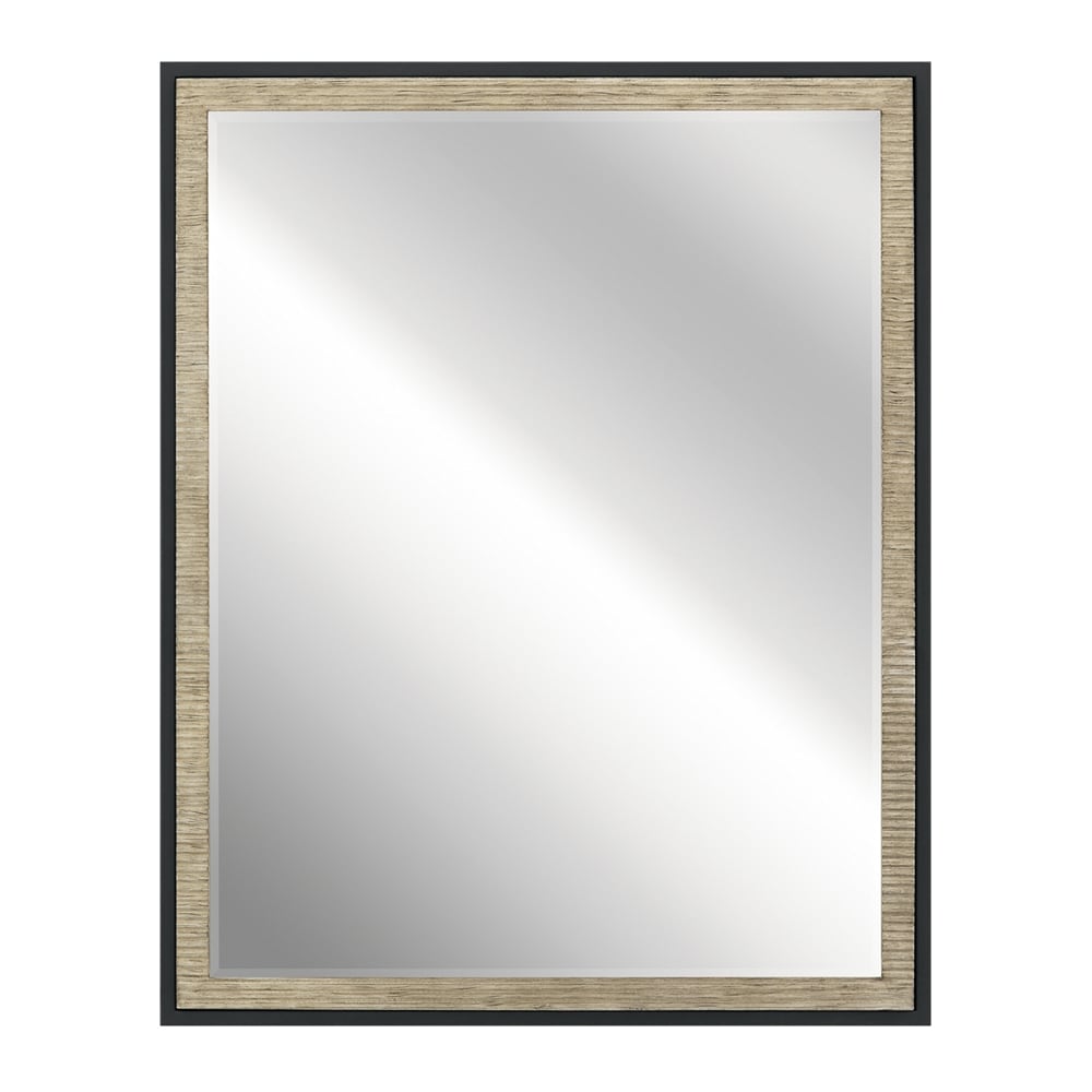 Kichler 41122DAG Millwright 24-in x 30-in Framed Bathroom Vanity Mirror (Distressed Antique Gray)