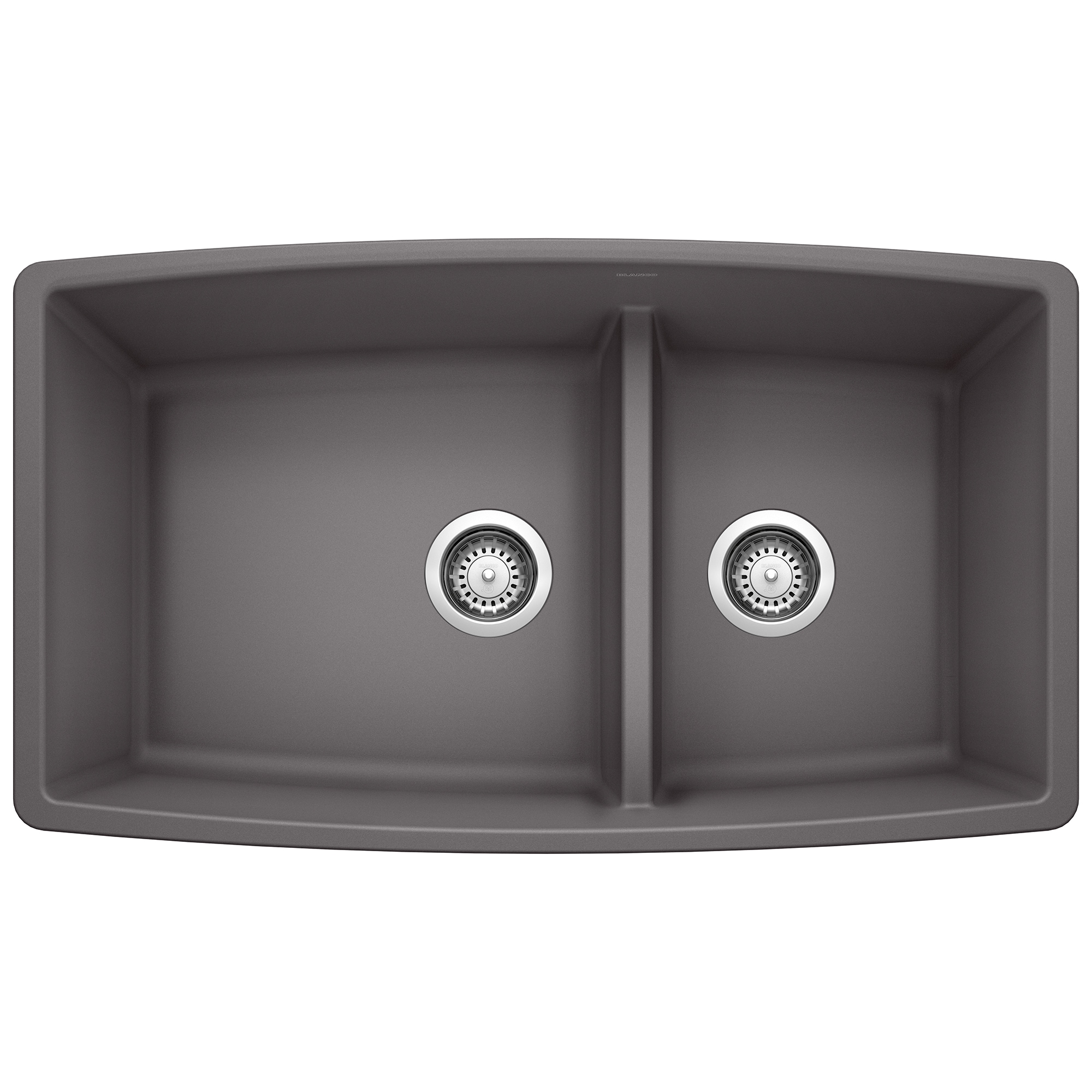 BLANCO 441474 Performa Silgranit Undermount 33-in x 19-in Granite Double offset bowl Kitchen Sink