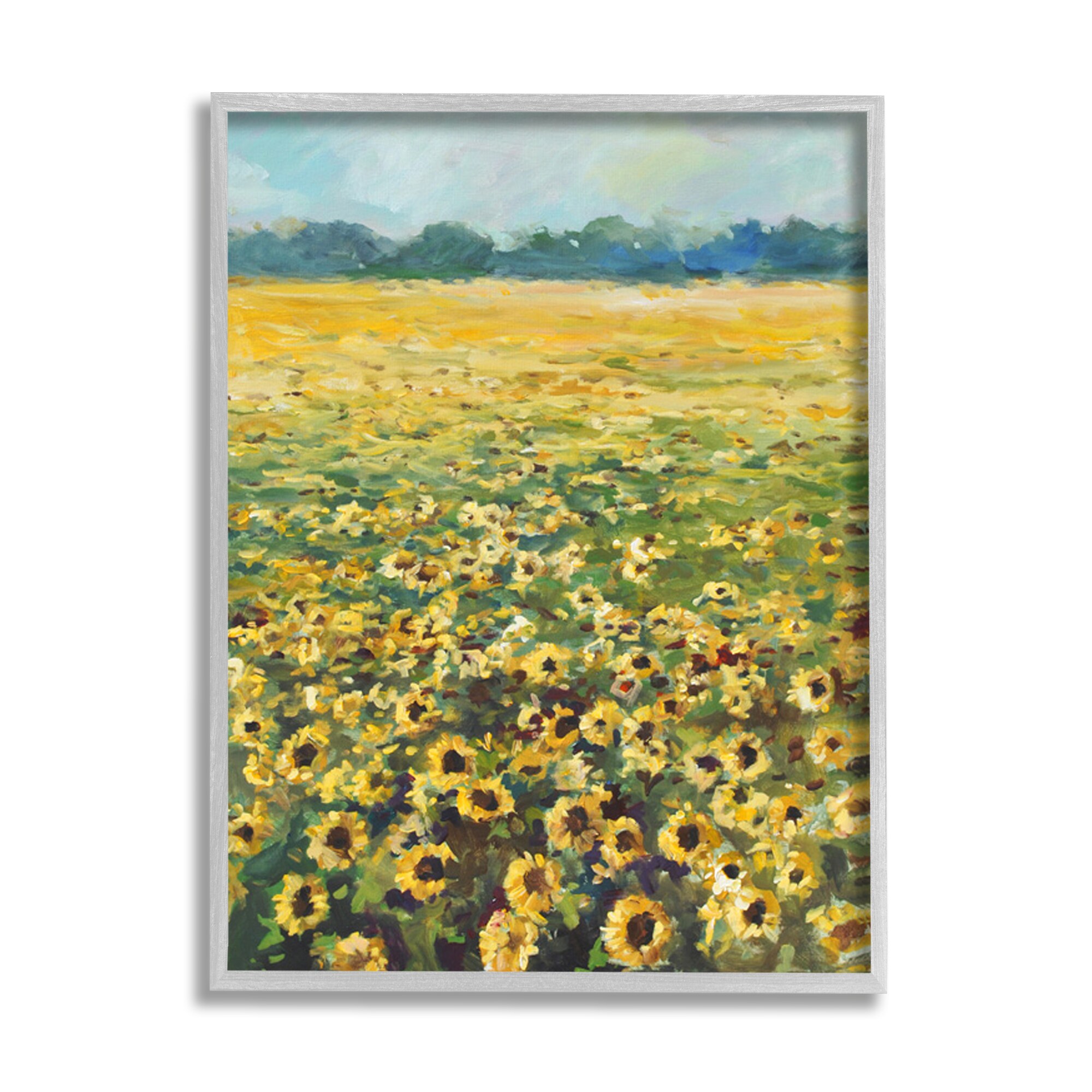 Allayn Stevens Gray Wood Framed 30-in H x 24-in W Landscape Print on Canvas in Yellow | - Stupell Industries AF-677-GFF-24X30