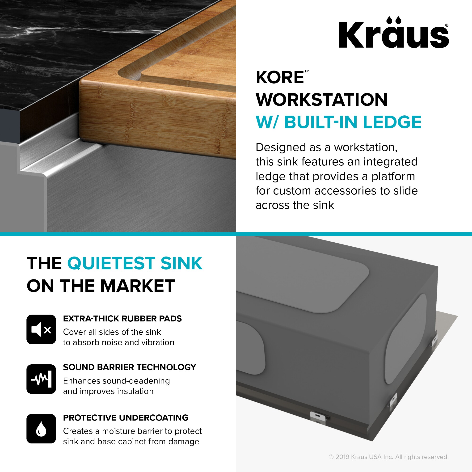 Kraus KWF410-33-100-75MB Kitchen-Sinks - View #5