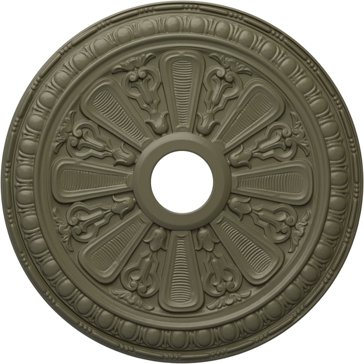 Ekena Millwork CM23BISSF Bristol 23.5-in W x 23.5-in L Painted Spartan Stone Polyurethane Whole Ceiling Medallion