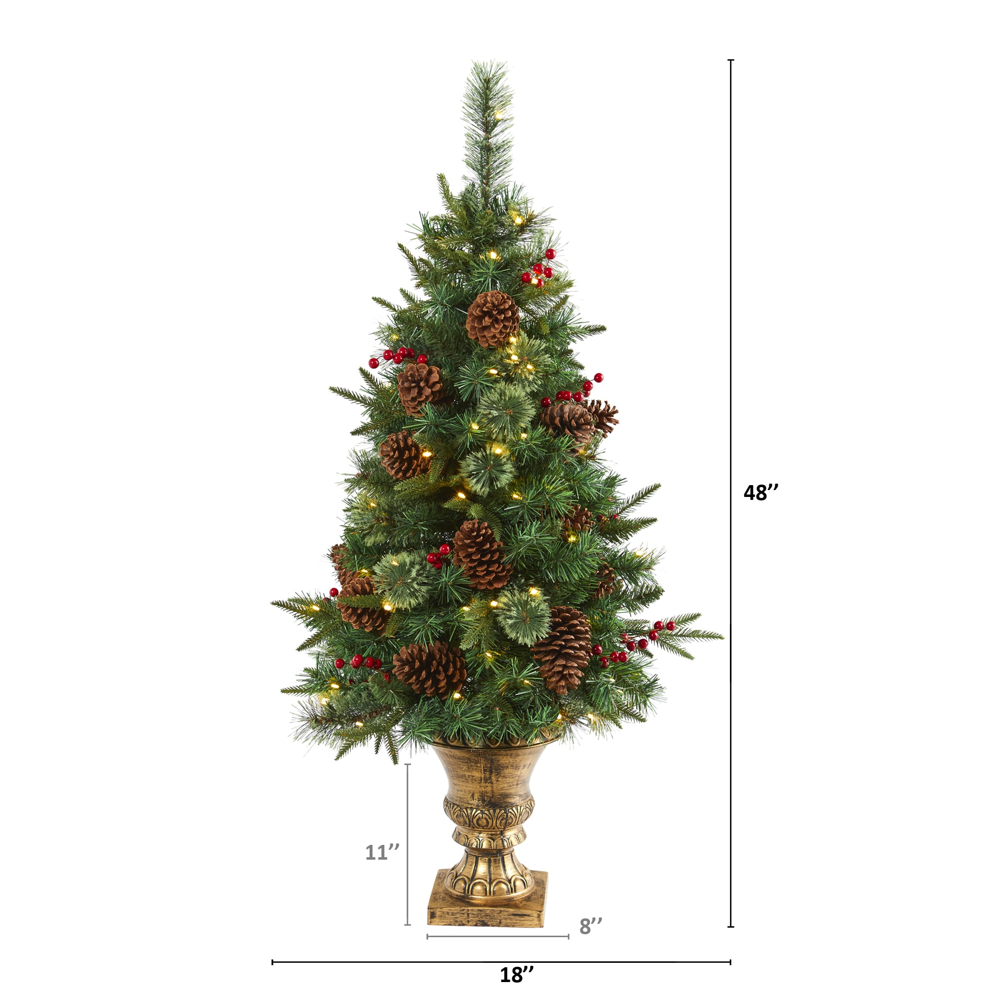 Nearly Natural T1691 Artificial-Christmas-Trees - View #3