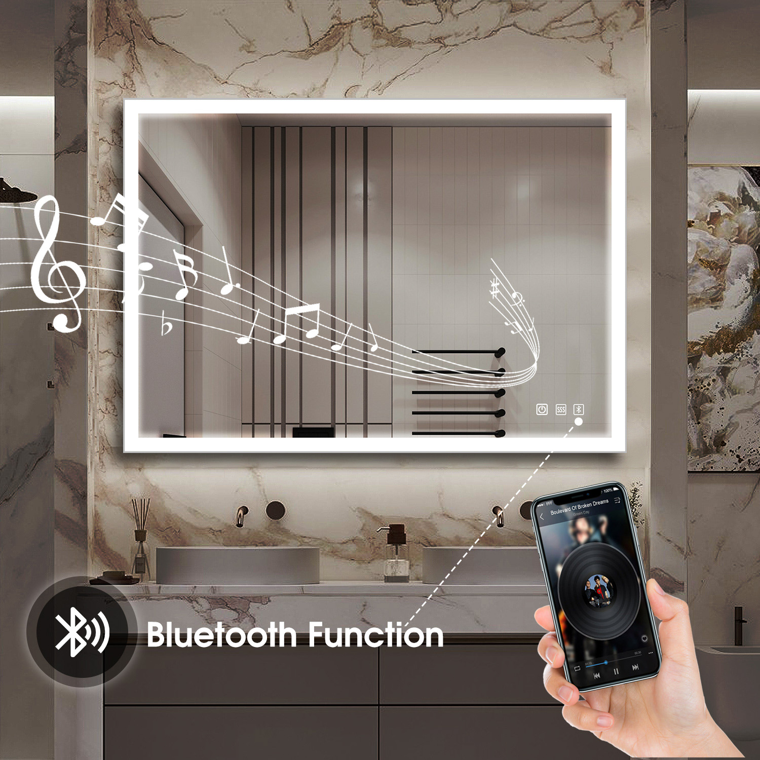 KINWELL UCM3041-12070 Framed-Bath-Mirrors - View #4