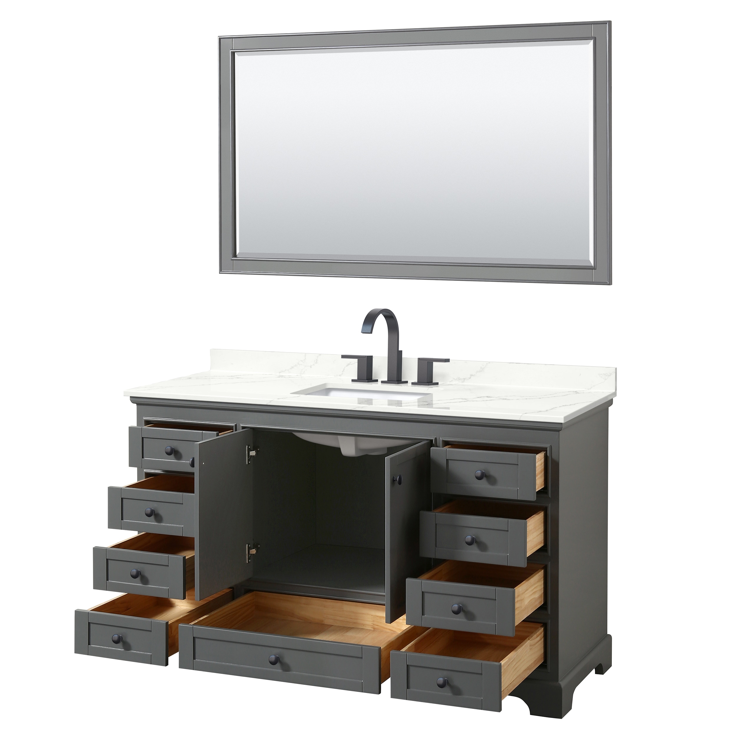 Wyndham Collection WCS202060SGBGTUS3M58 Bath-Vanity-Combo - View #2