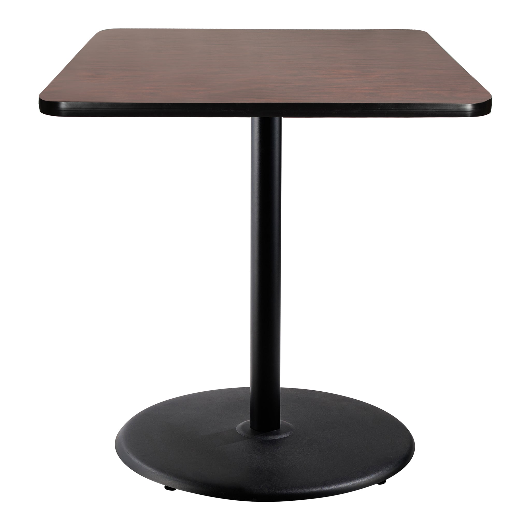 Hampden Furnishings HMDCGSQ36RBMY Bennet Mahogany Contemporary/Modern Bar Table, Wood with Grey Powder Coat Steel Pedestal Base 36-Inches L x 42-Inches H