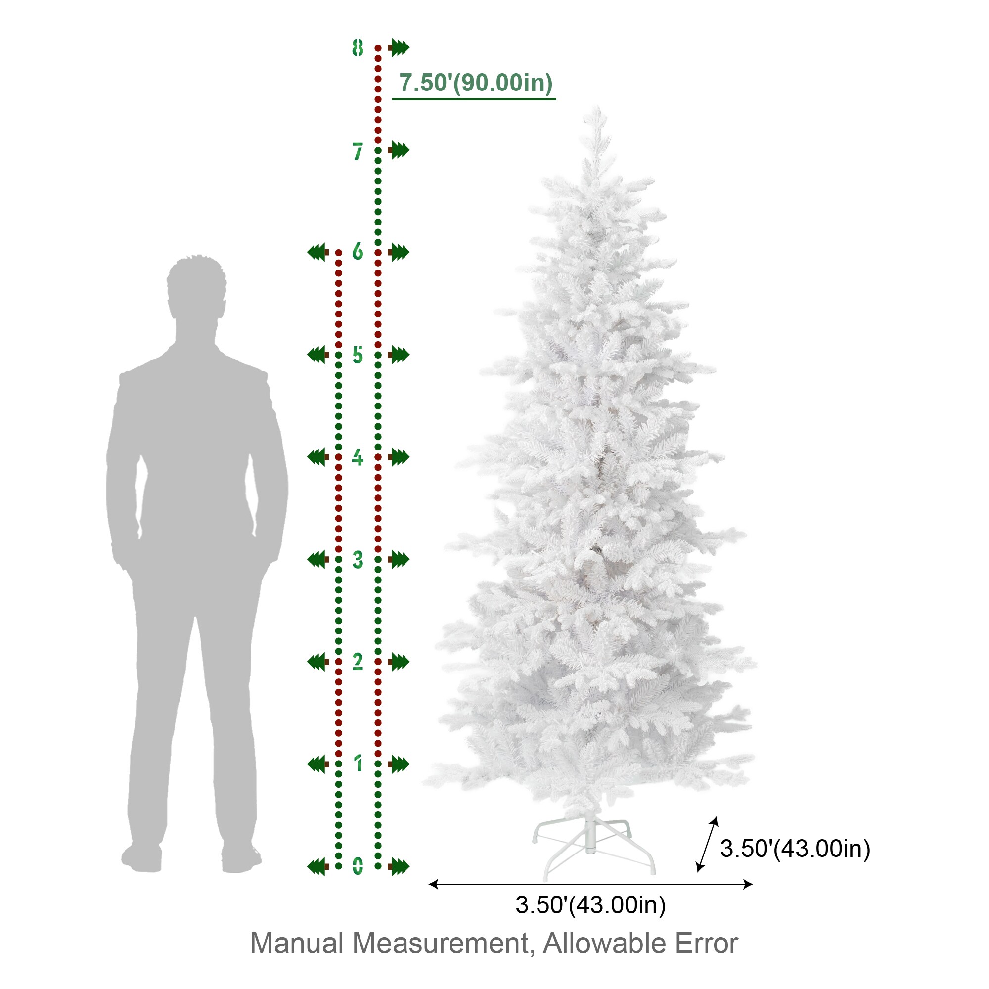 Glitzhome 2014600238 Artificial-Christmas-Trees - View #2