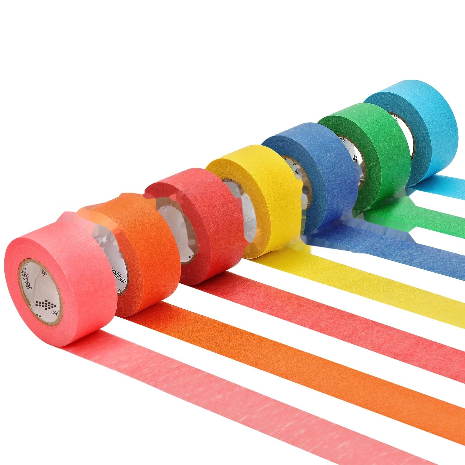 Misopily Colored Masking Tape 1 Inch Wide Rainbow Craft Tape Rolls for Kids Classroom Painters Art Projects 1 Inch x 16.4 Yards 7 Rolls #LMS0812M486