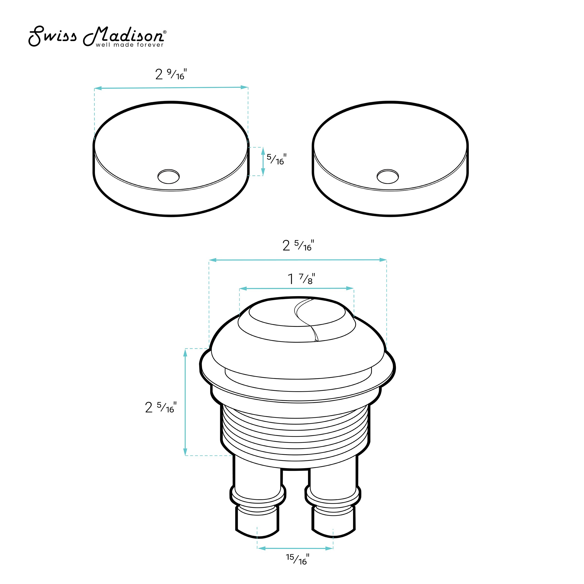 Swiss Madison SM-25-TACTM15RG Toilet-Components-Accessories - View #5