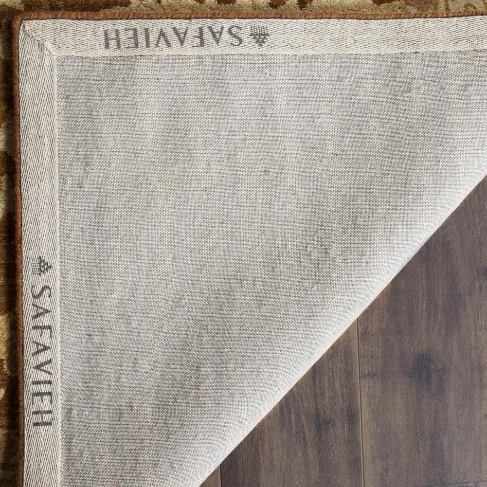 Heirloom Washable Hand-Tufted Wool Square Rug in Brown & Beige