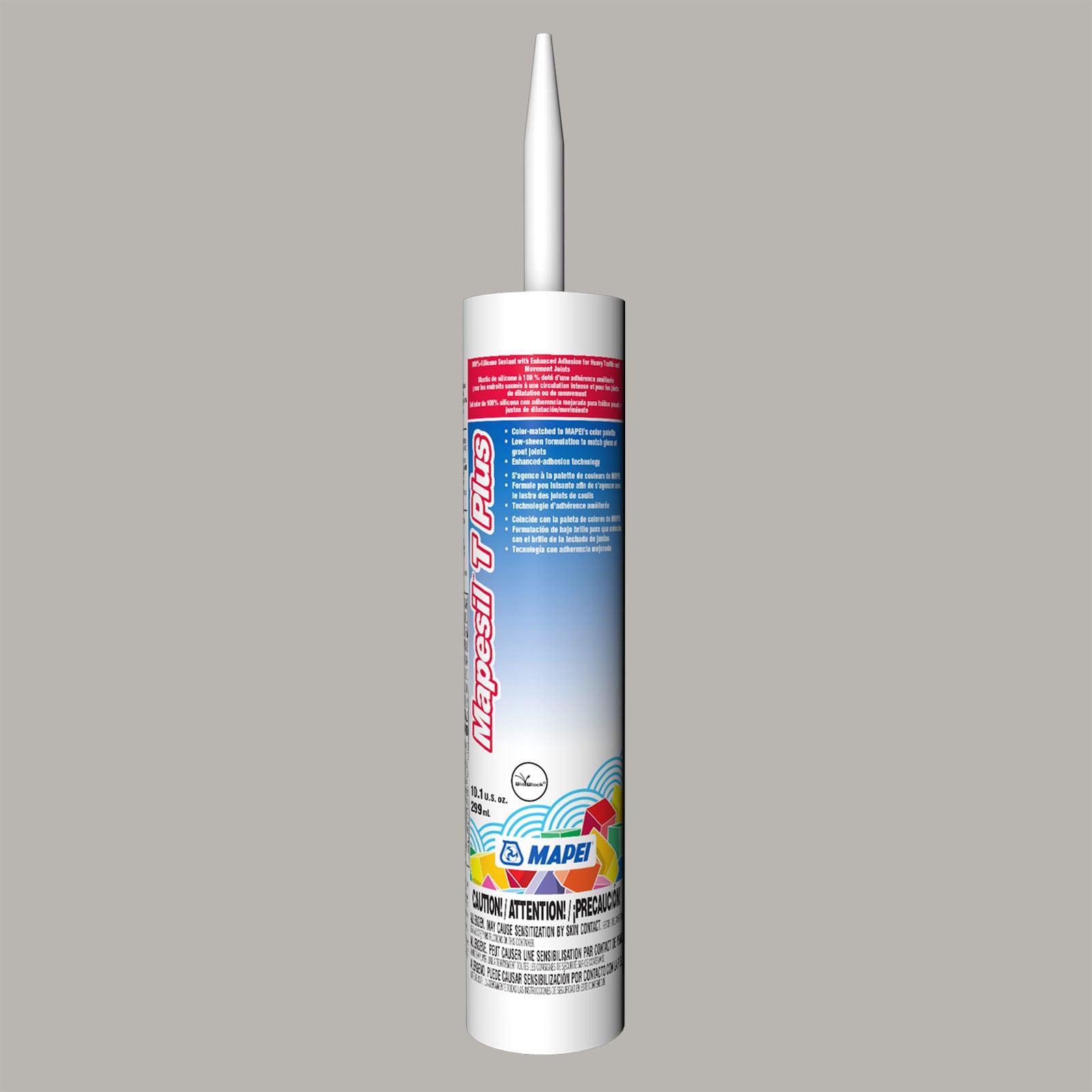 MAPEI 3BU510341 Mapesil T Plus 10.1-oz Tile & grout Cobblestone #5103 Silicone Caulk