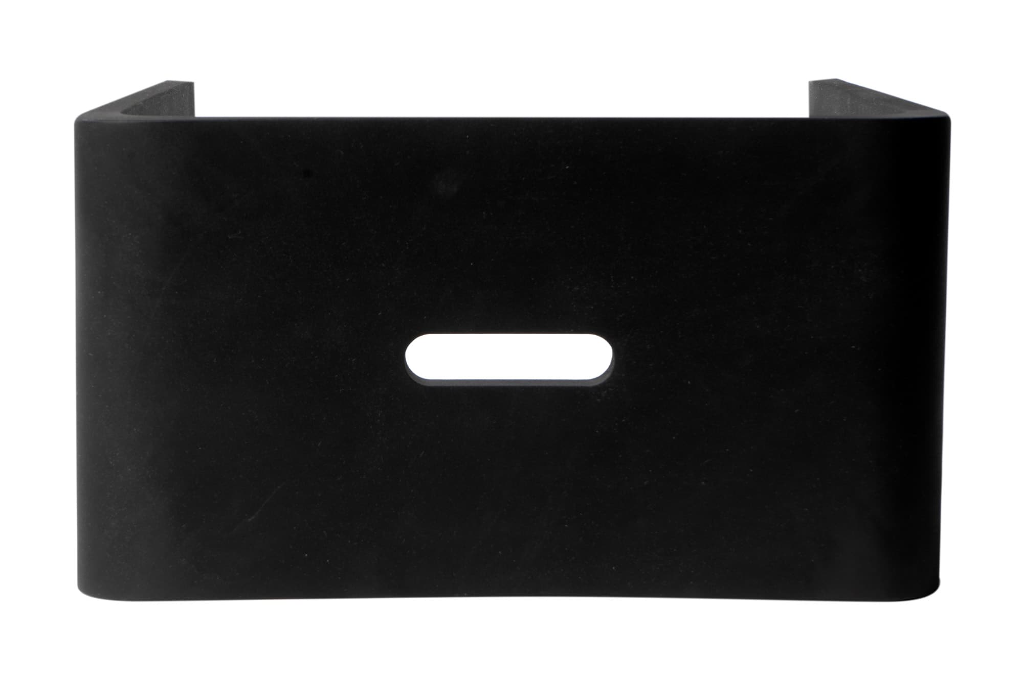 16.5'' Black Matte Solid Surface Resin Shower Stool