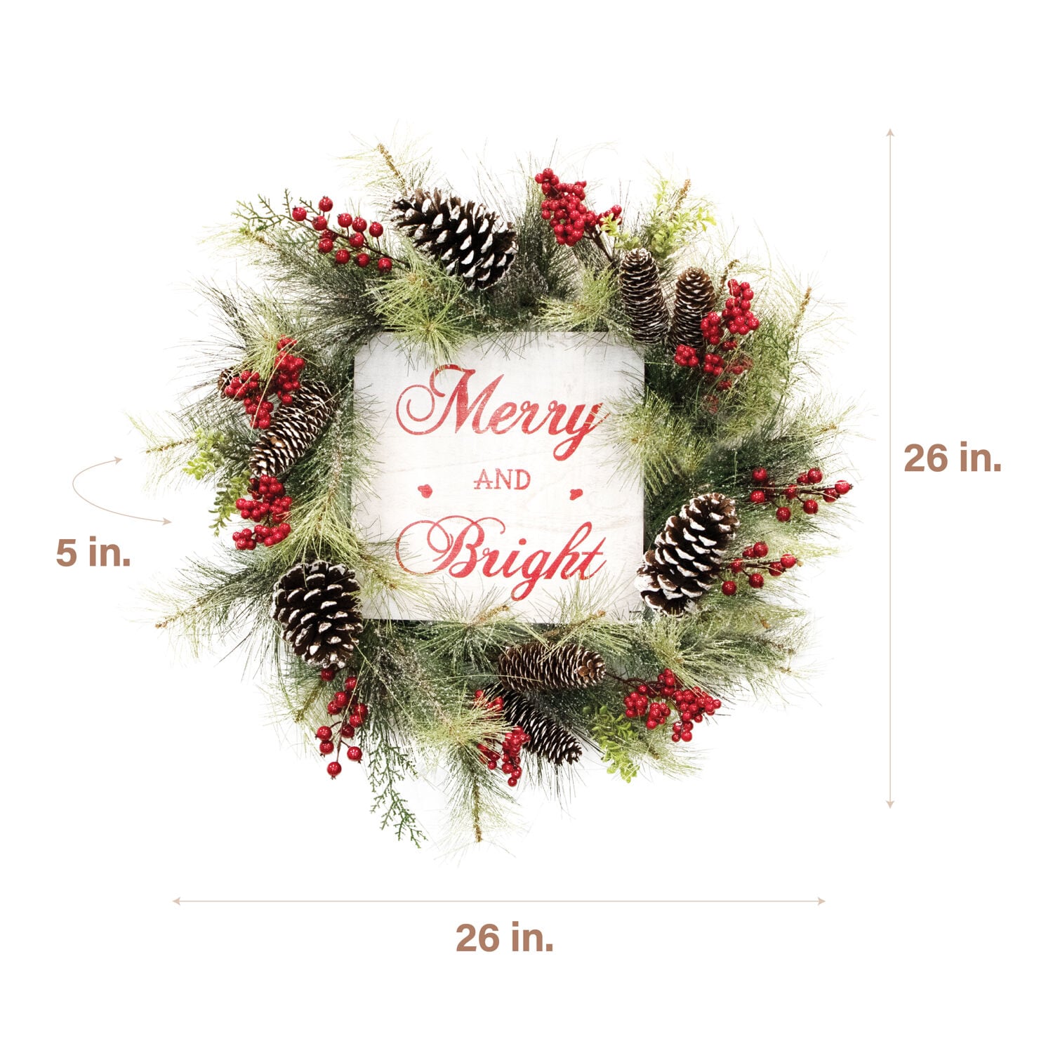 Fraser Hill Farm FF026CHWR001-0GR Artificial-Christmas-Wreaths - View #7