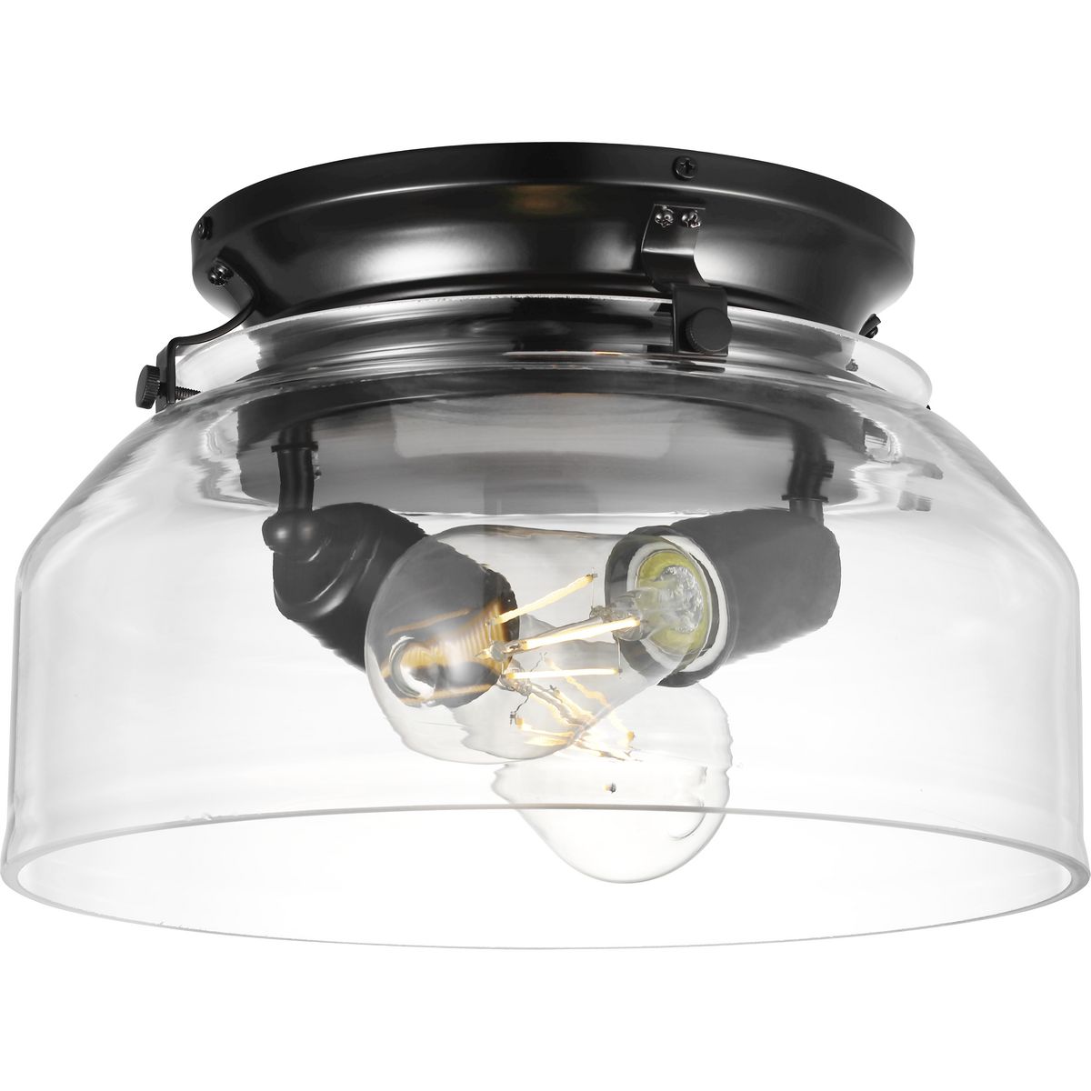 Progress Lighting P260000-31M-WB Springer 11.8753-in 2 -Light Black LED Ceiling Fan Light Kit