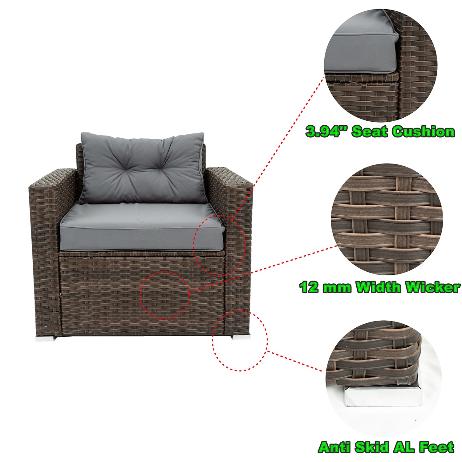 GZMR GM-EF-00061 Patio-Conversation-Sets - View #10
