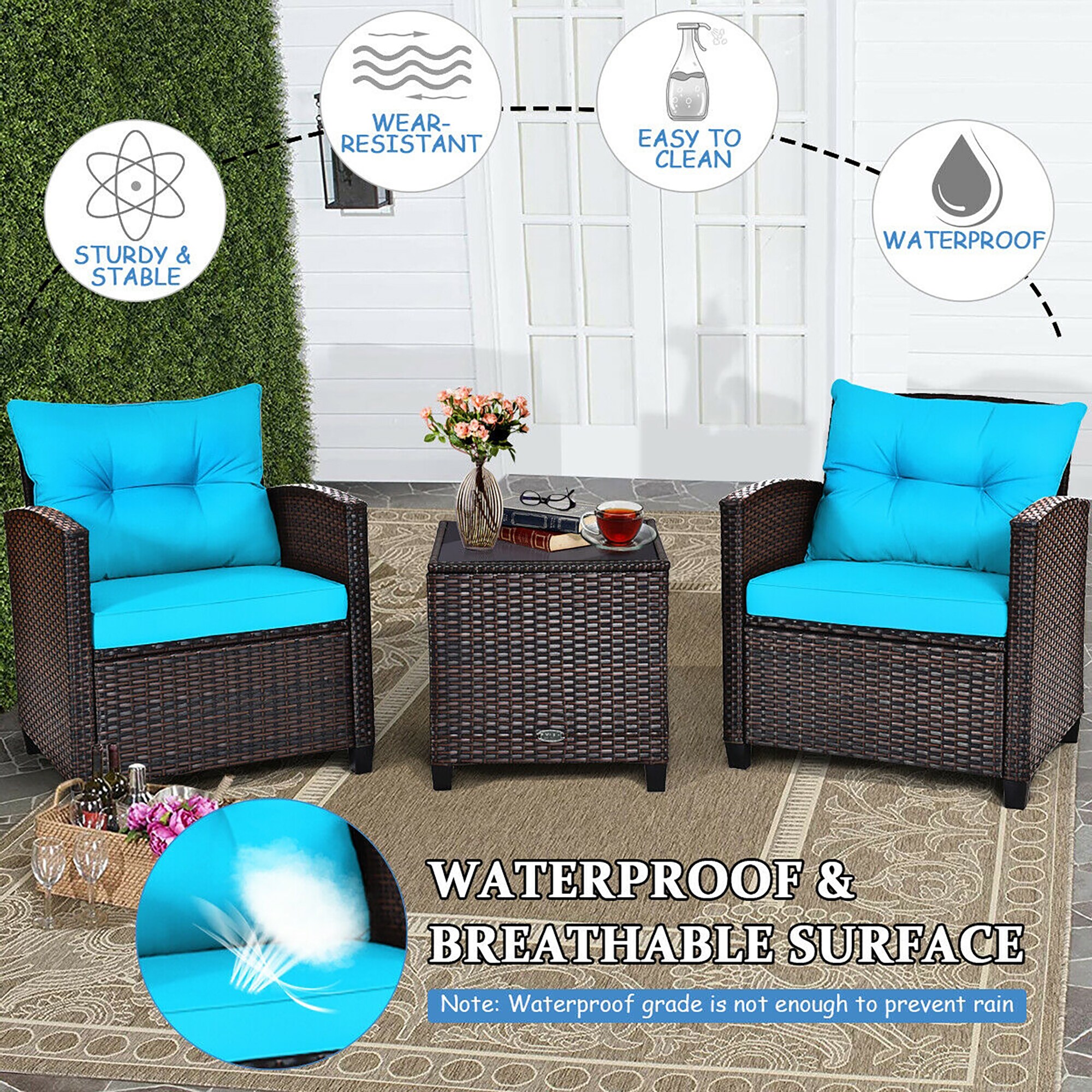Forclover ALSM-C01LB Patio-Conversation-Sets - View #6