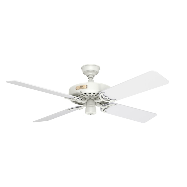 Hunter Original 52 In White Indoor Outdoor Ceiling Fan 5 Blade The Fans Department At Com - Which Is Better 4 Or 5 Blade Ceiling Fan