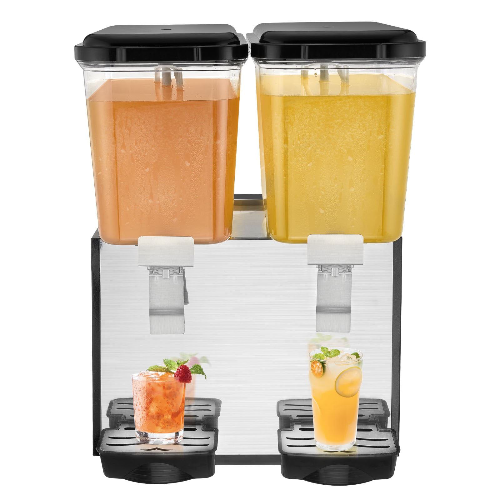 VEVOR YLJHSLYJ18LX2SG01V1 18 L 2 Tanks Beverage Dispensers 9.51-Gallons Food-grade PC