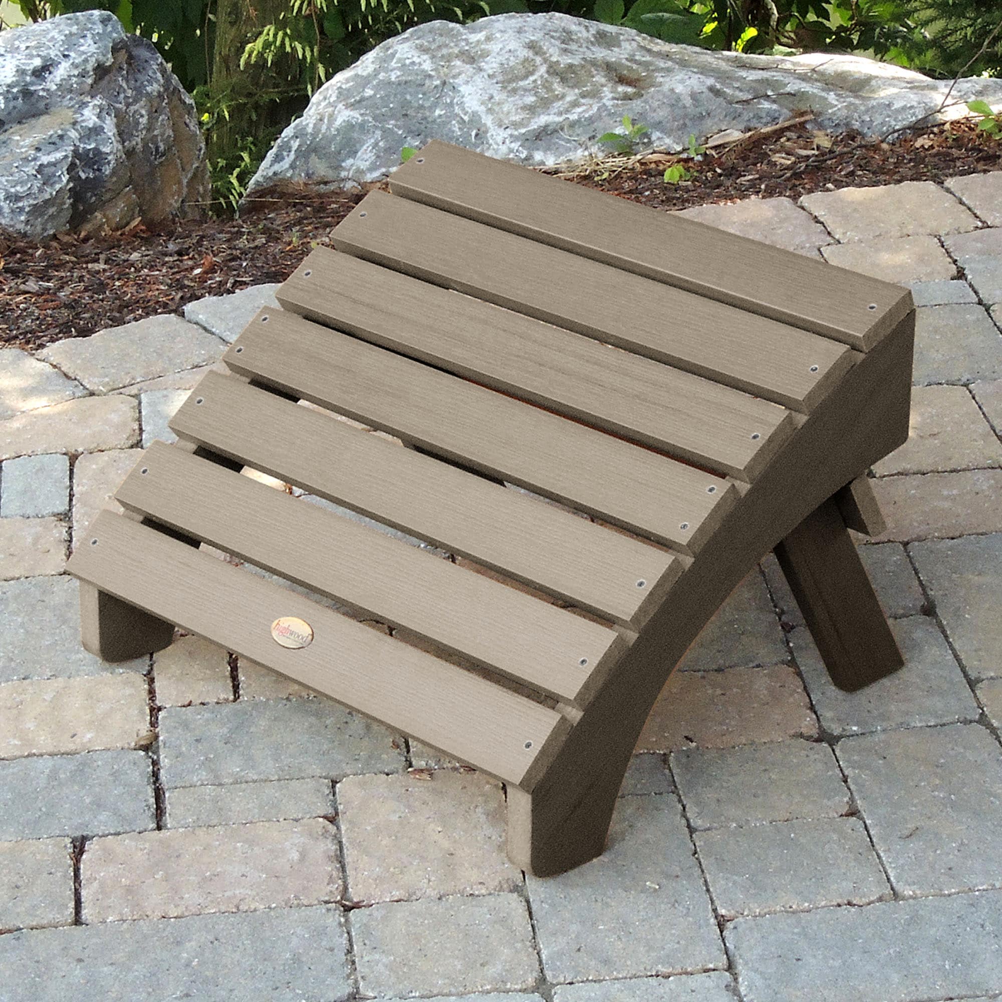 highwood AD-OTL1-WBR The Westport Brown Poly-lumber Ottoman