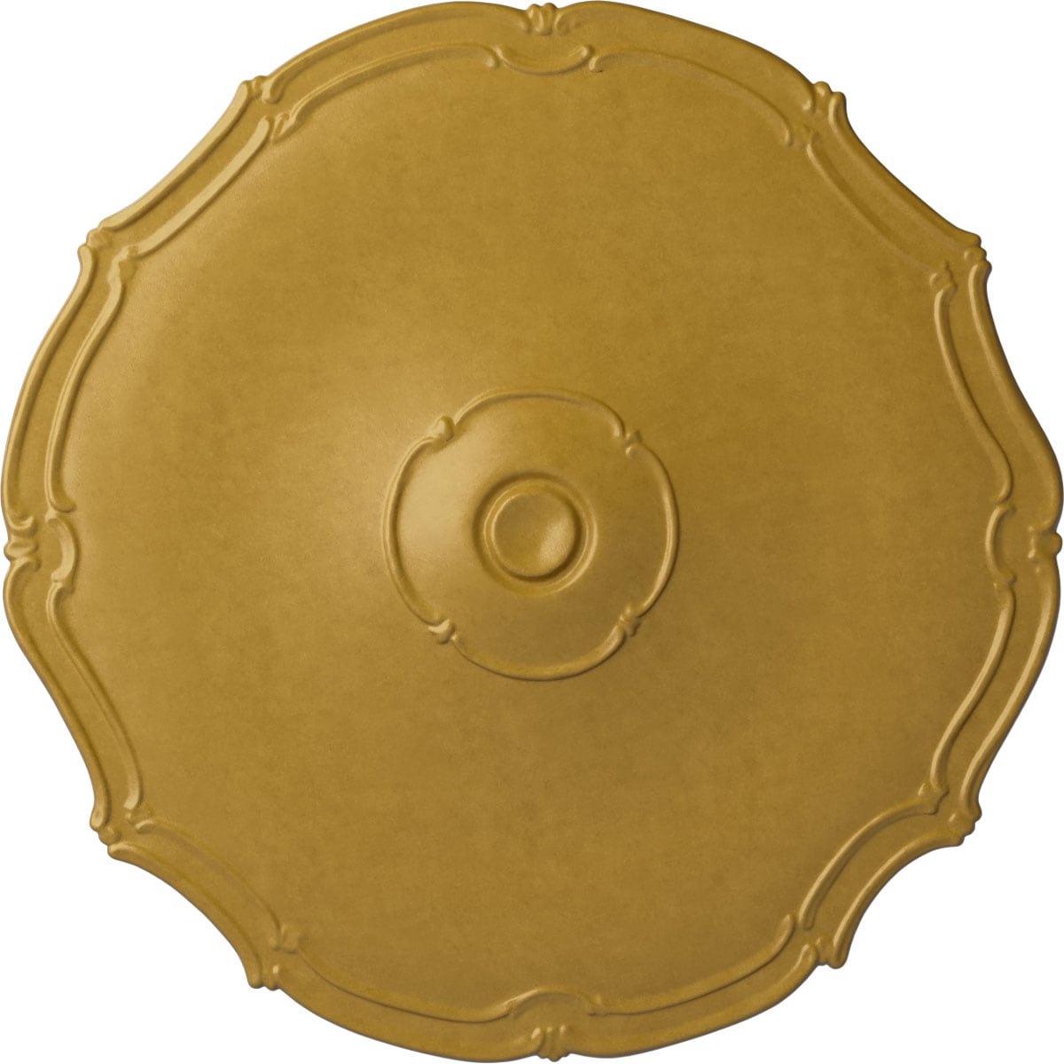 Ekena Millwork CM18POIGS Pompeii 18.875-in W x 18.875-in L Painted Iridescent Gold Polyurethane Whole Ceiling Medallion