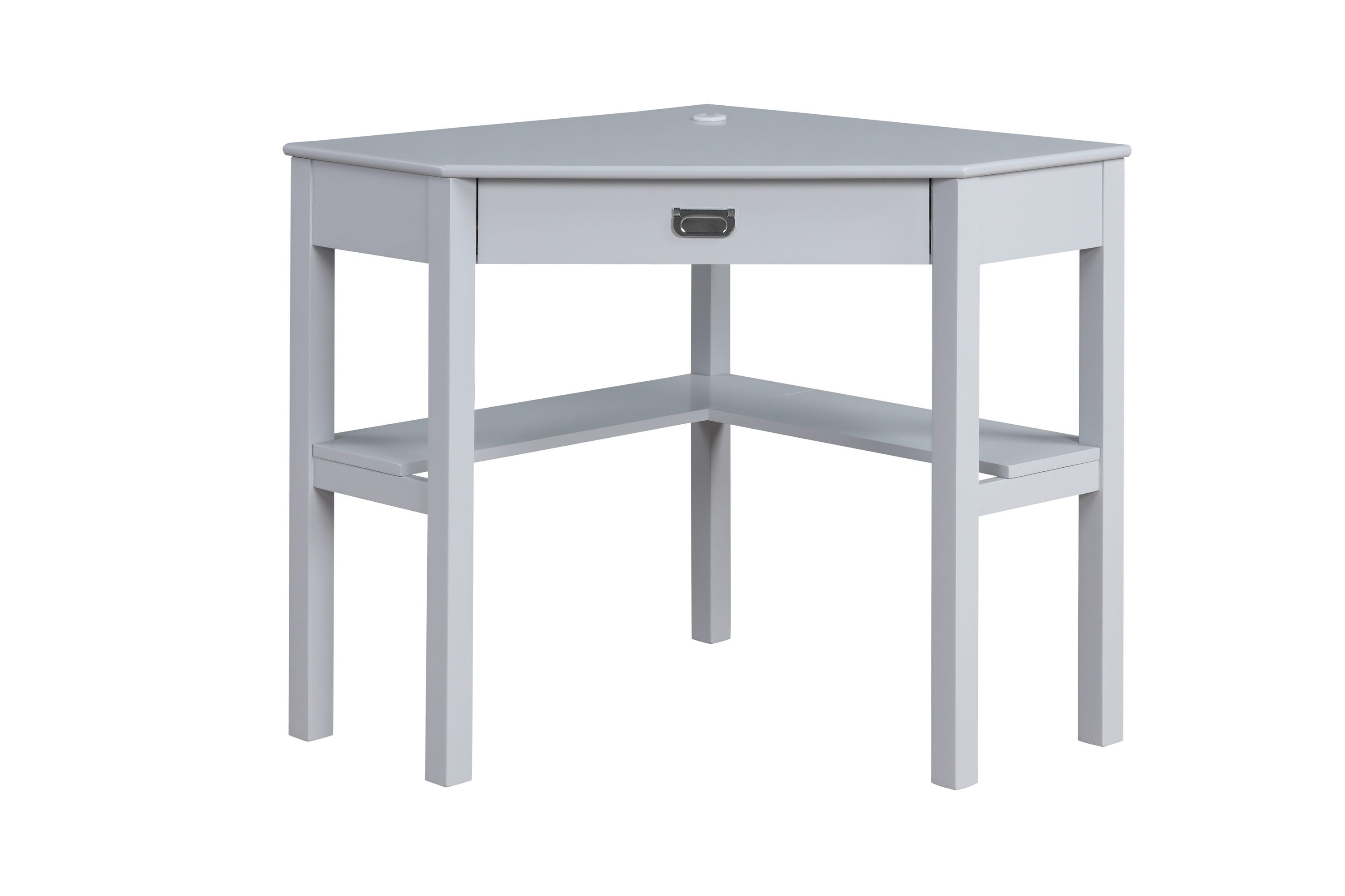 Peggy Transitional Campaign Side Storage Desk Gray - Linon