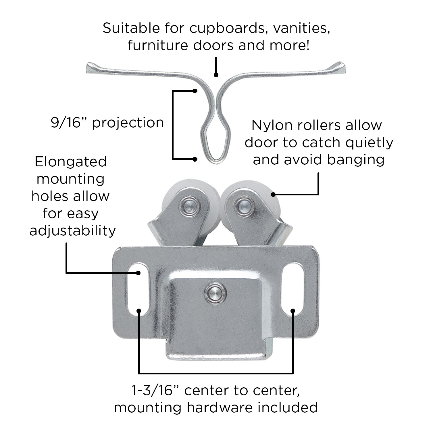 Hickory Hardware P107-2C-25B Cabinet-Latches - View #4