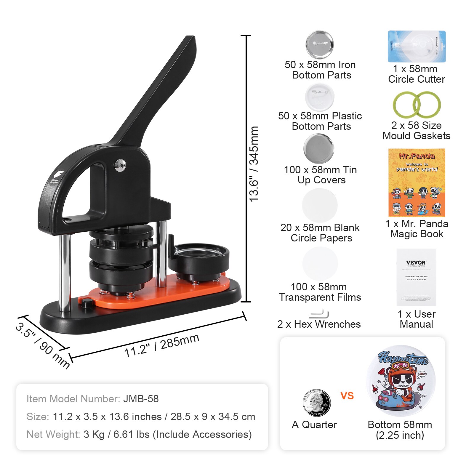 VEVOR SLKXZJ58MM100NXJ1V0 Crafting-Machines-Accessories - View #8