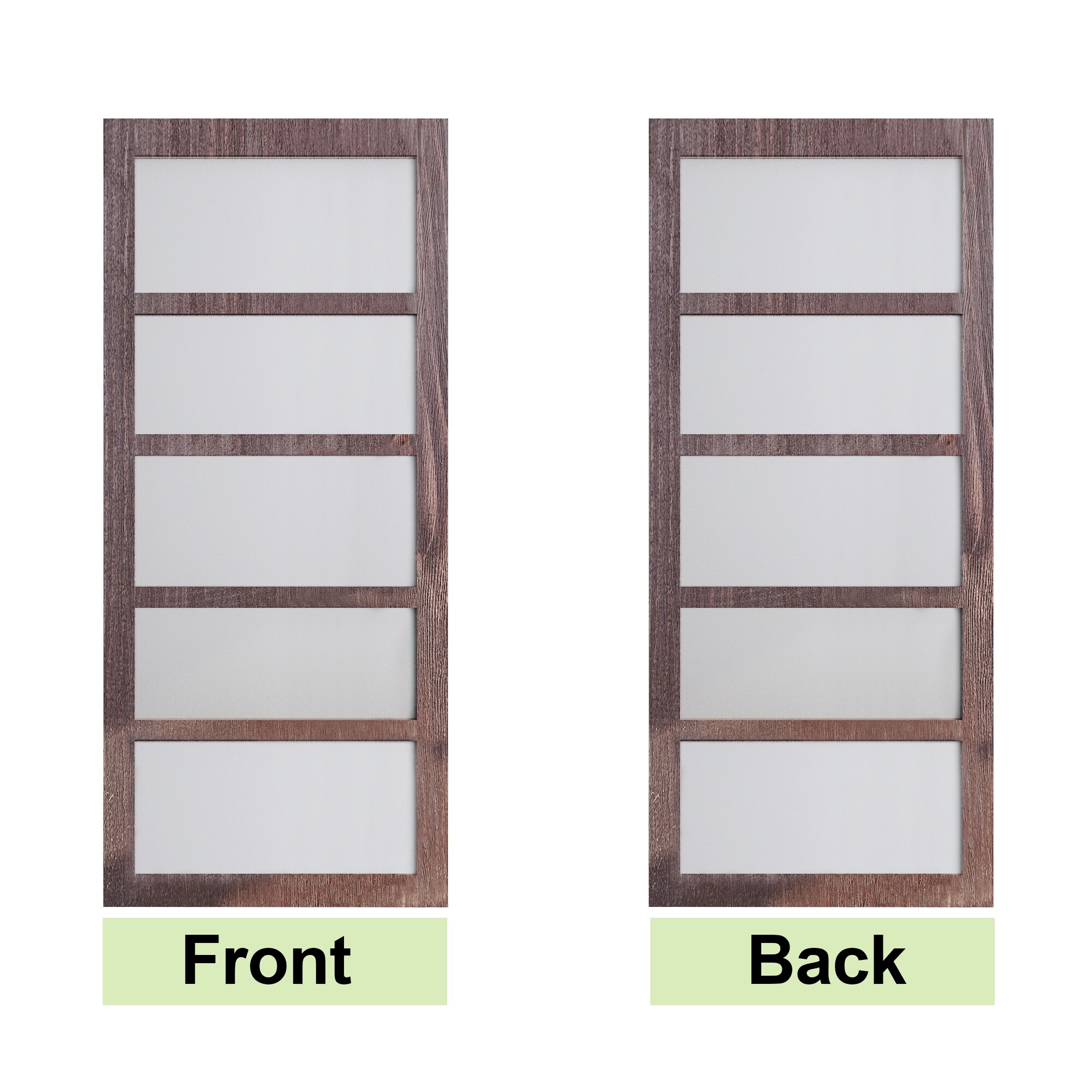 EightDoors 84 x 36 x 1-3/8 3-Lite Frosted Glass White