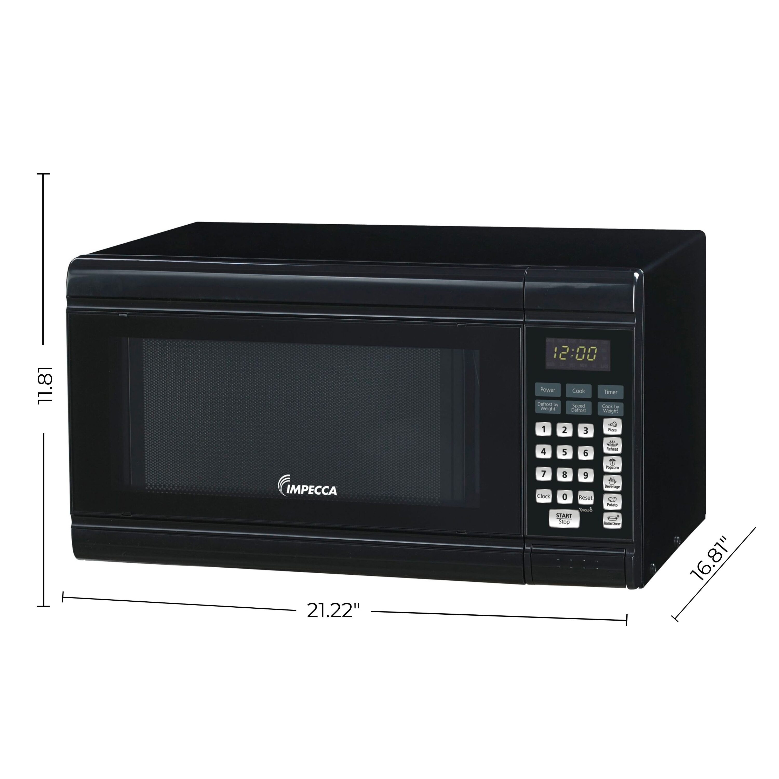 Sunbeam 0.7-cu ft 700-Watt Countertop Microwave (Black) at