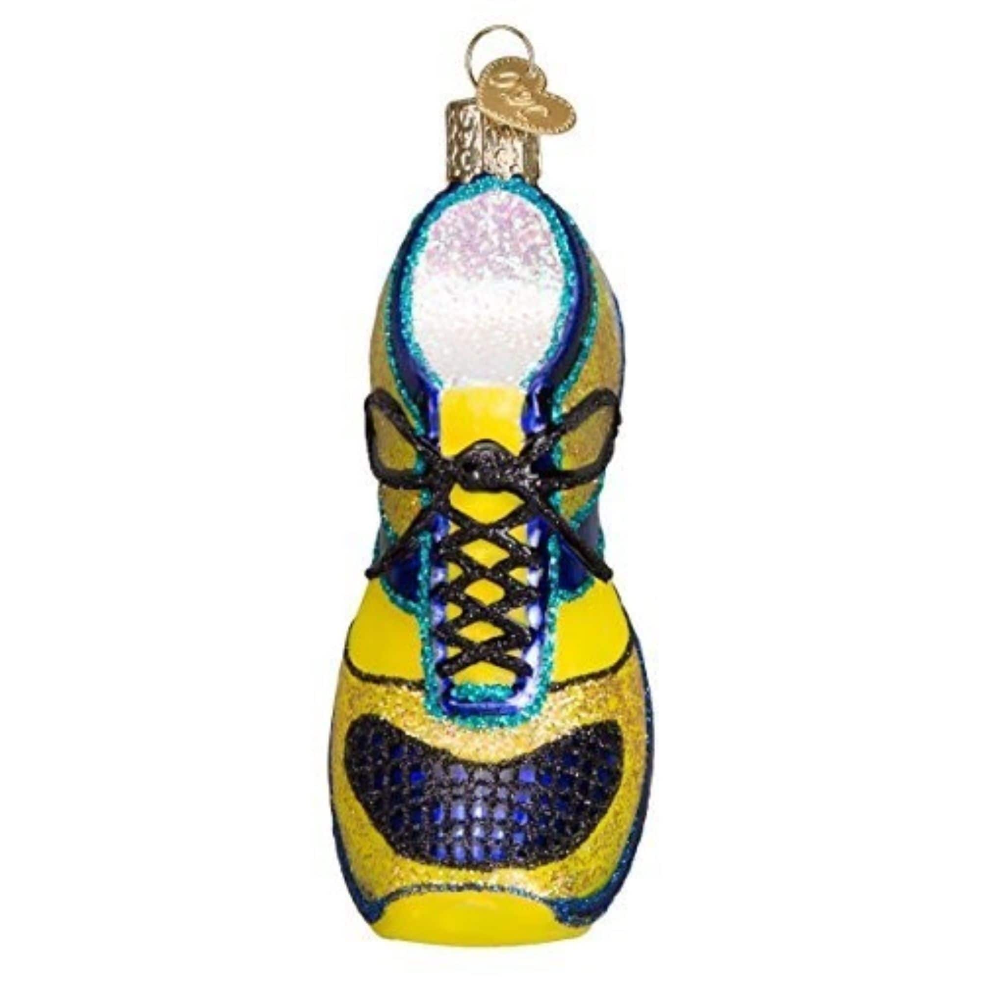 Old World Christmas 729343322005 Blown Glass Ornament for Christmas Tree - Running Shoe