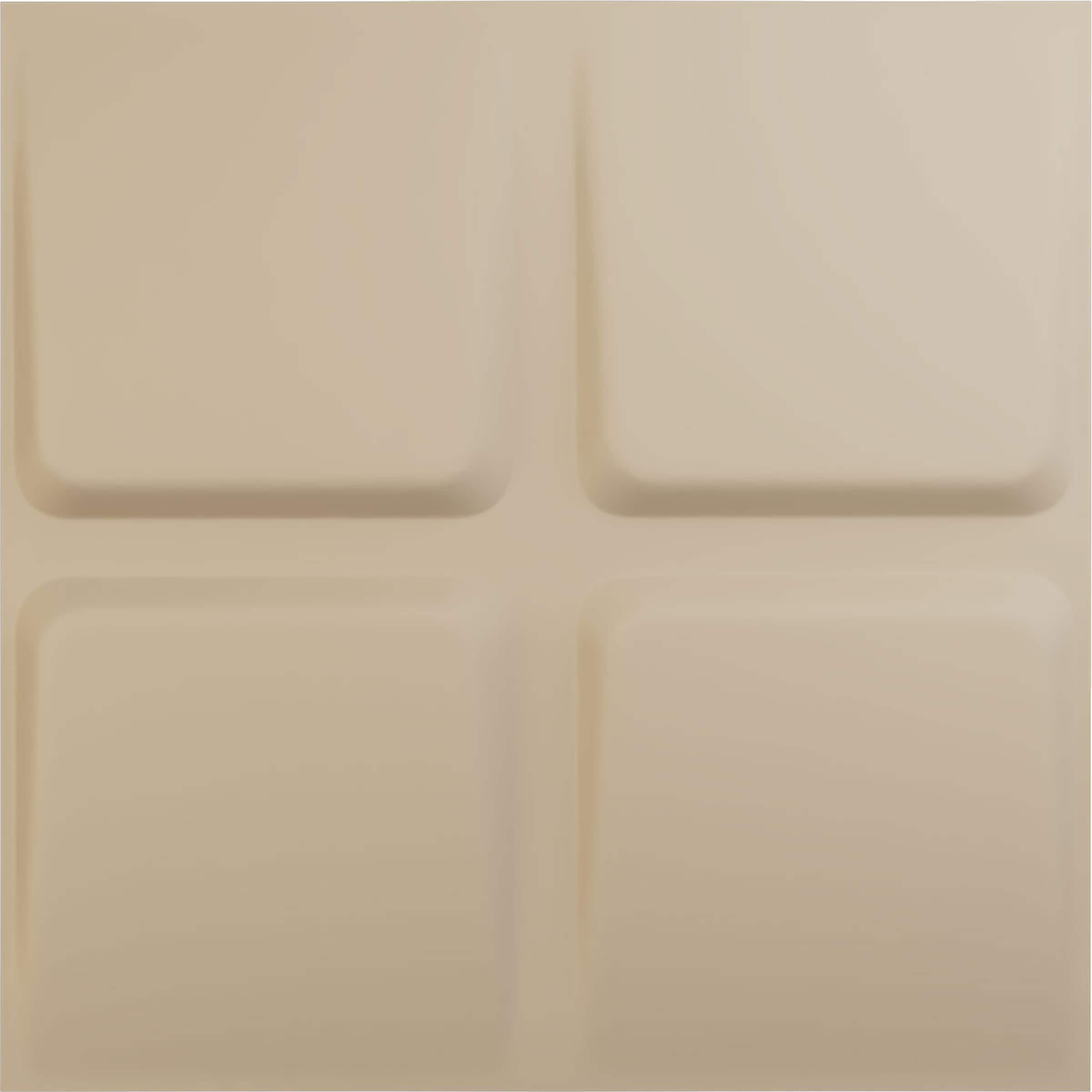 Ekena Millwork WP20X20GLGBE-CASE-12 19-5/8-in x 19-5/8-in Embossed Paintable/Stainable Brown/Tan PVC Wall Panel ( 12 -Pack, Covers 32.04-sq ft )