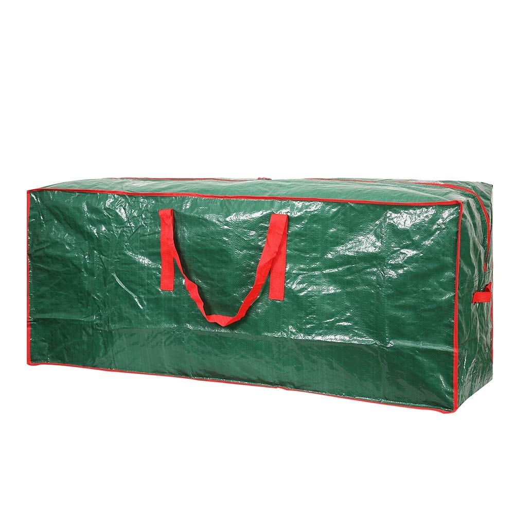 Phyfalip  Christmas Tree Storage Bag Fits Up to 7 ft Artificial Tree Waterproof Green Reinforced Handles Dual Zipper Protects from Dust and