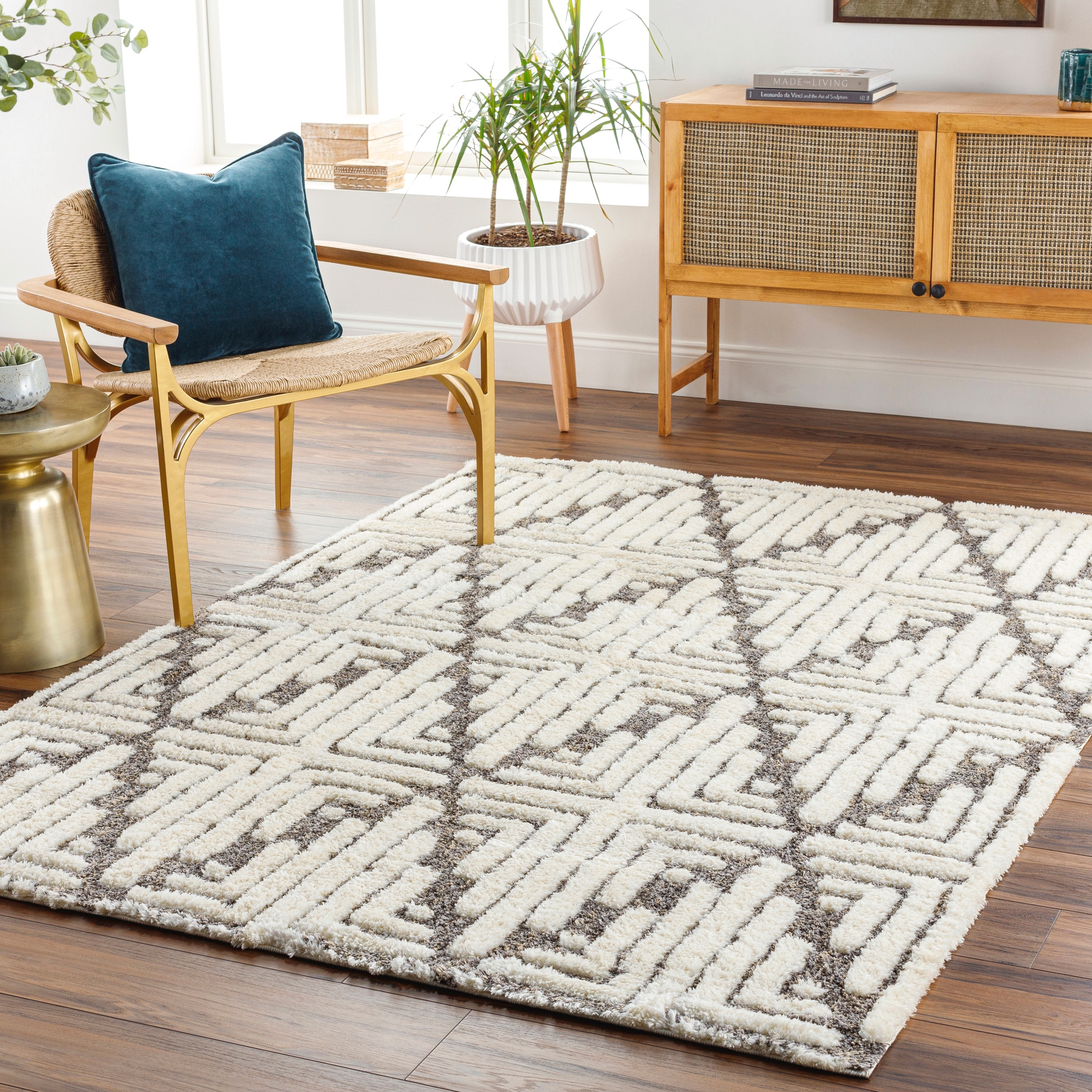 Artistic Weavers 5 X 8 Charcoal Indoor Tribal Global Area Rug in