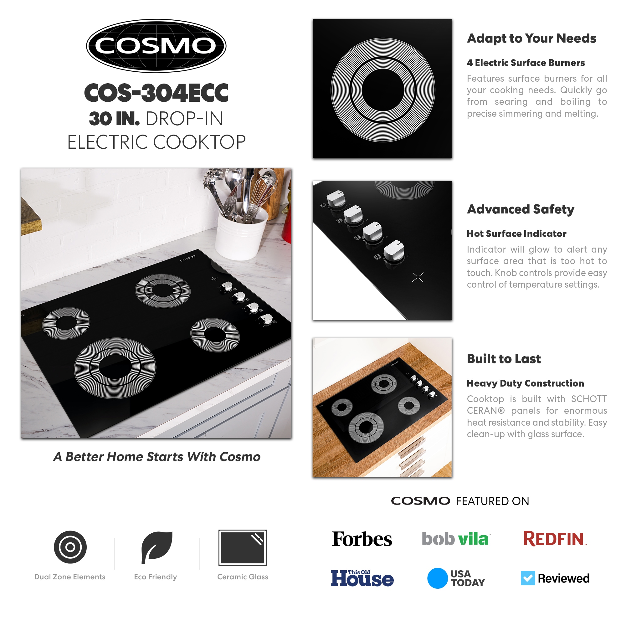 30 inch Electric Cooktops at