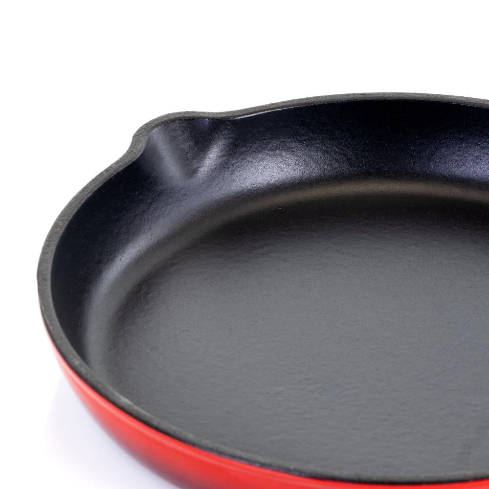 Round 10.25 inch Enameled Cast Iron Skillet in Grey - 10.25inch