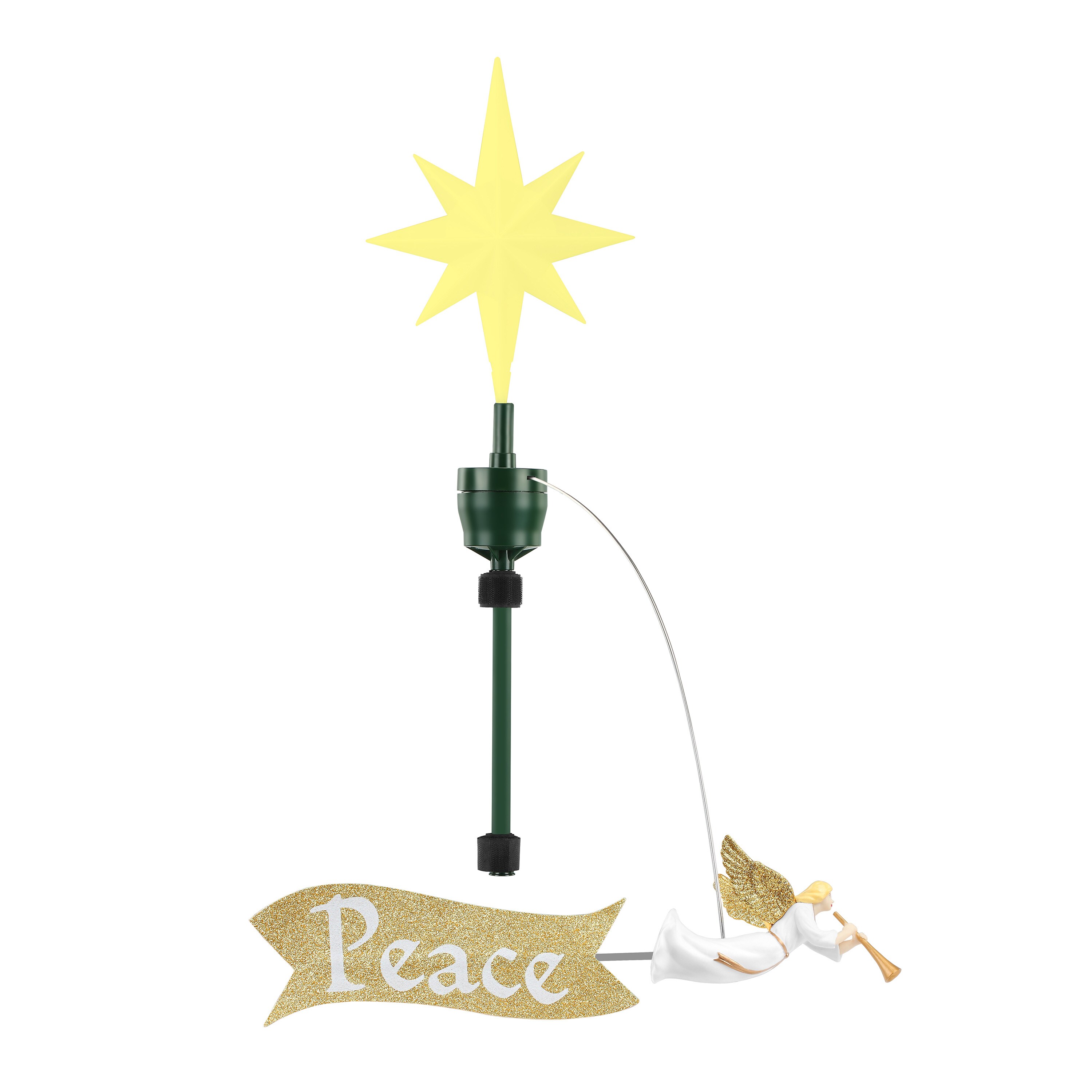 Mr. Christmas 49358 23.2-Inches Angel White White Christmas Tree Topper