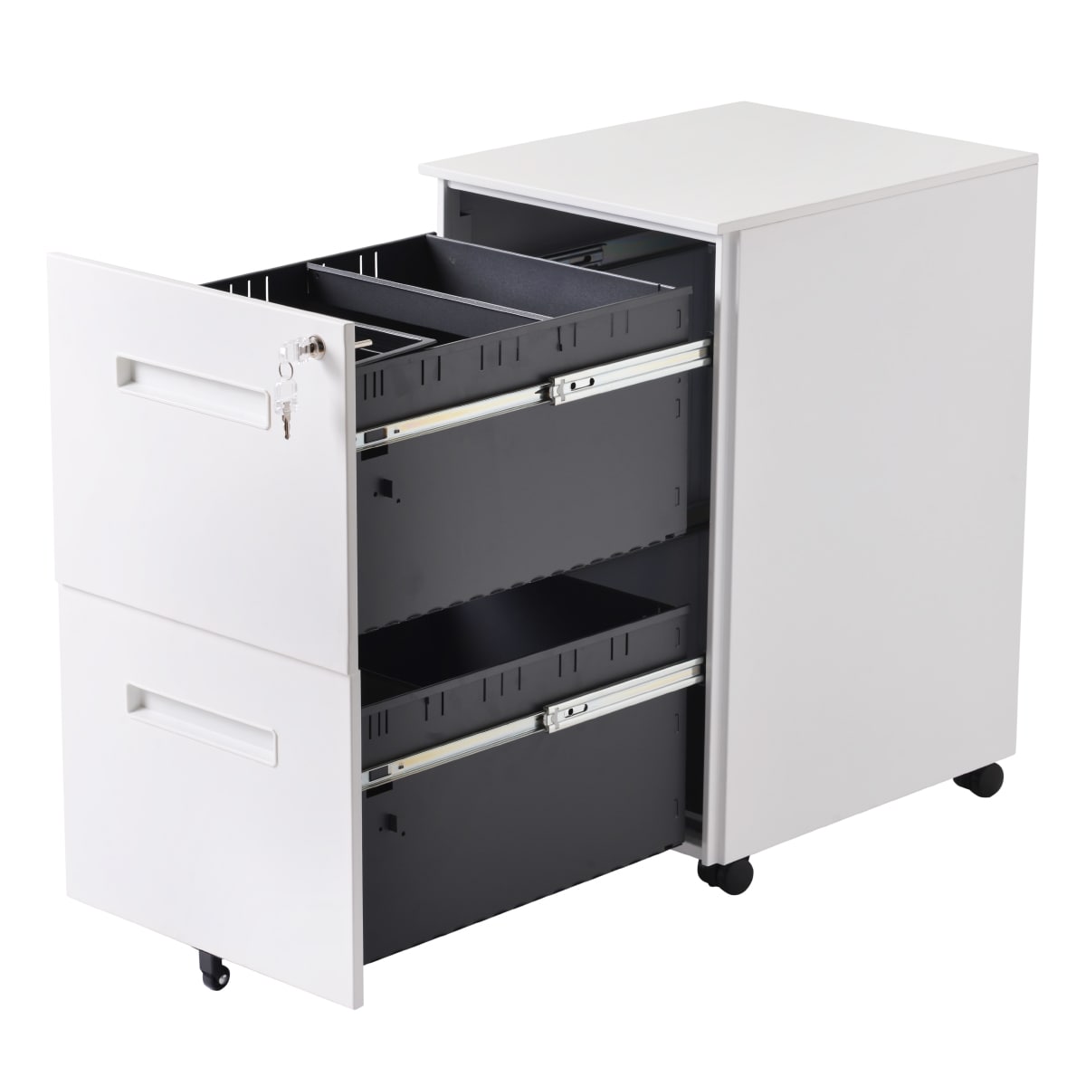 Sumyeg Filing Cabinet White 2-Drawer File Cabinet in the File Cabinets ...