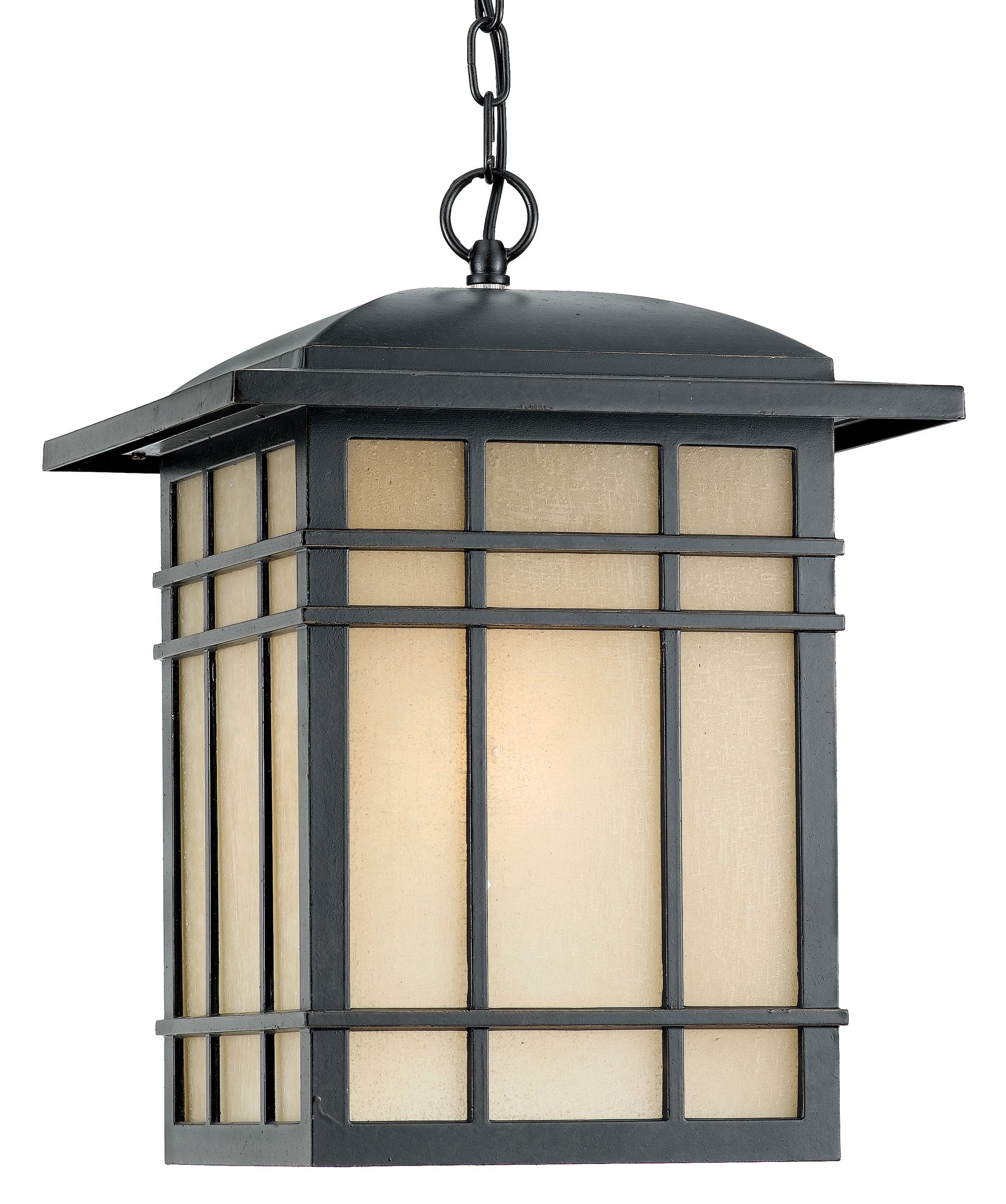 Quoizel HC1913IB Hillcrest Imperial Bronze Transitional Etched Glass Lantern Hanging Pendant Light