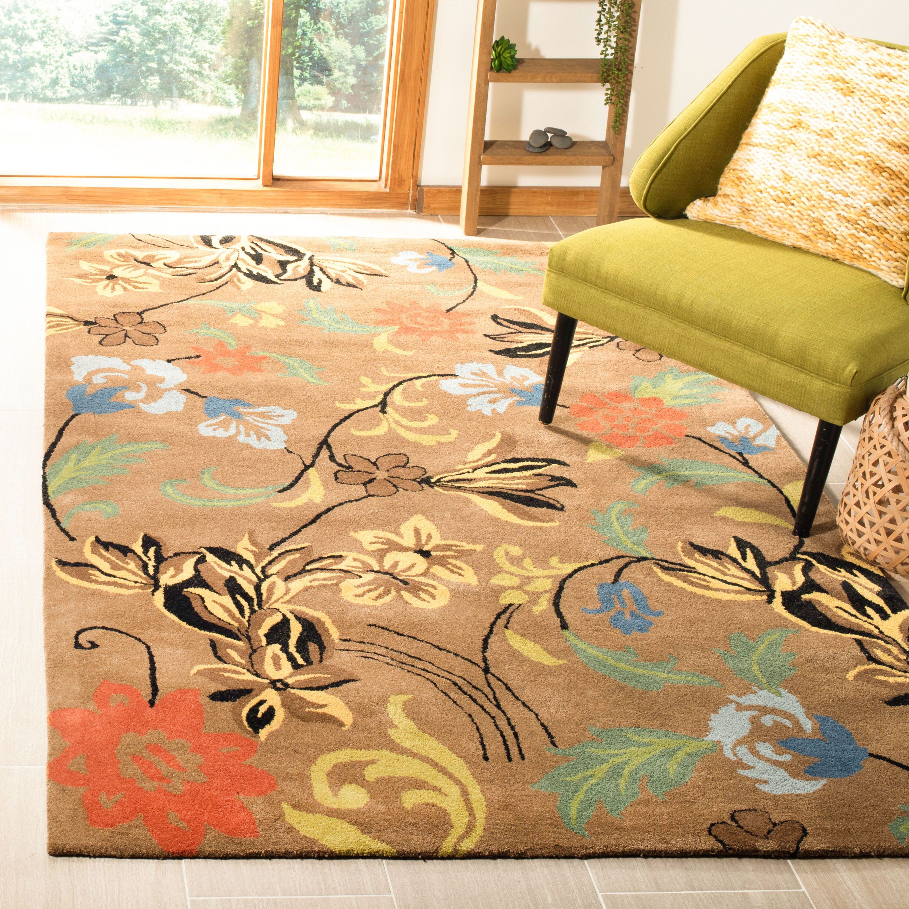  Soh736 Brown/Multi Contemporary 3ft-6in x 5ft-6in Small Rectangle Rug