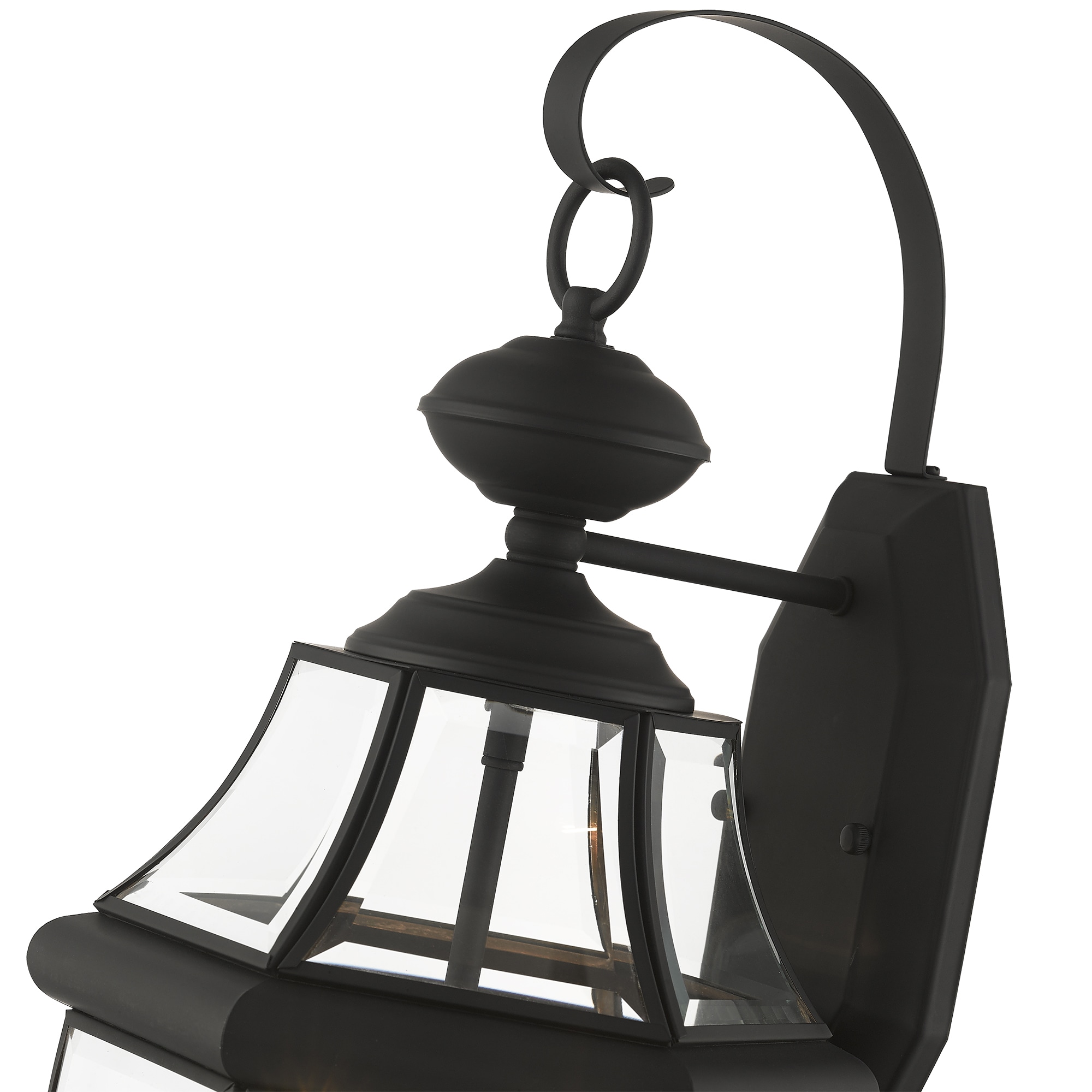 Monterey Colonial Style Black Brass Outdoor Wall Lantern