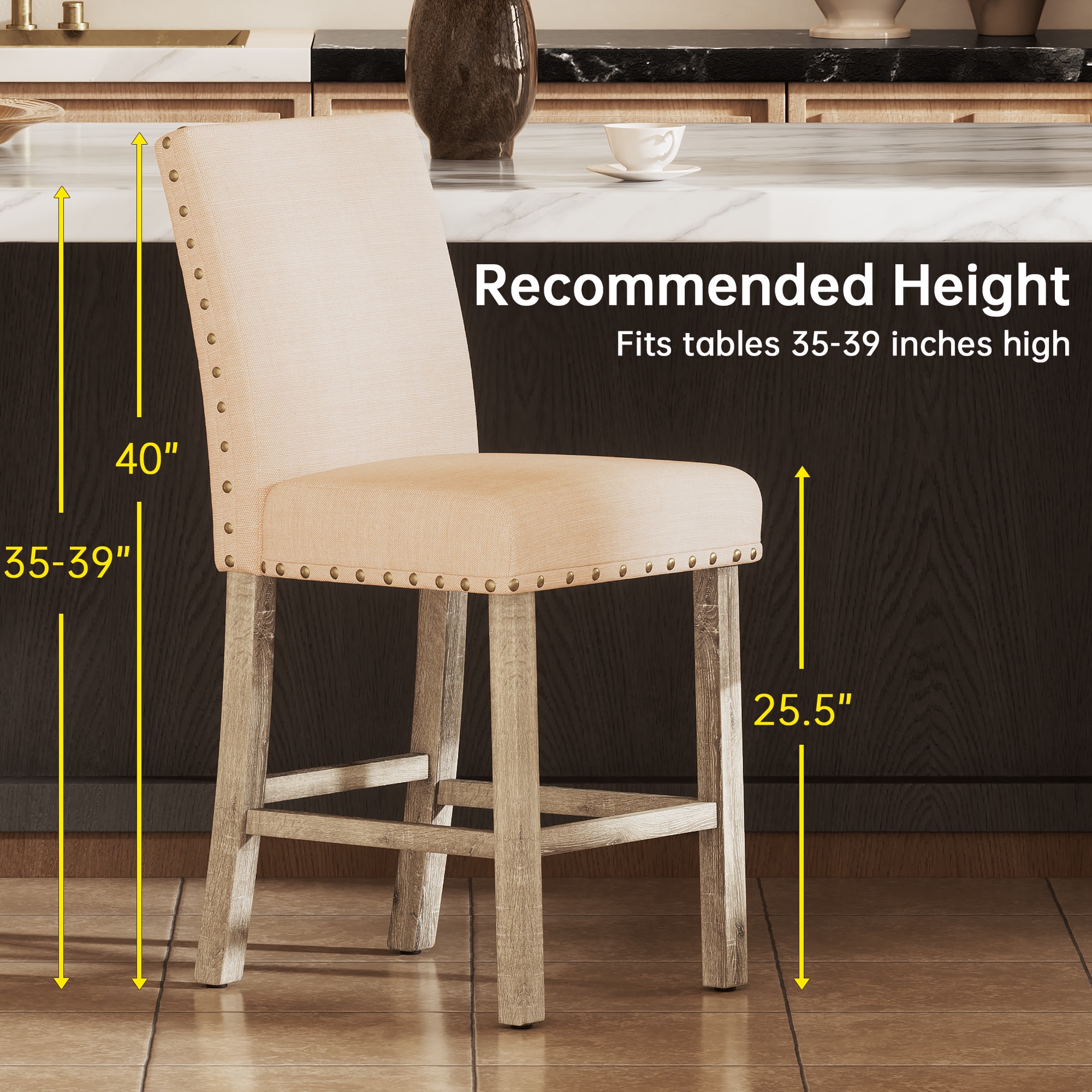 FARATI D2005BR-BEIGE Dining-Chairs - View #5