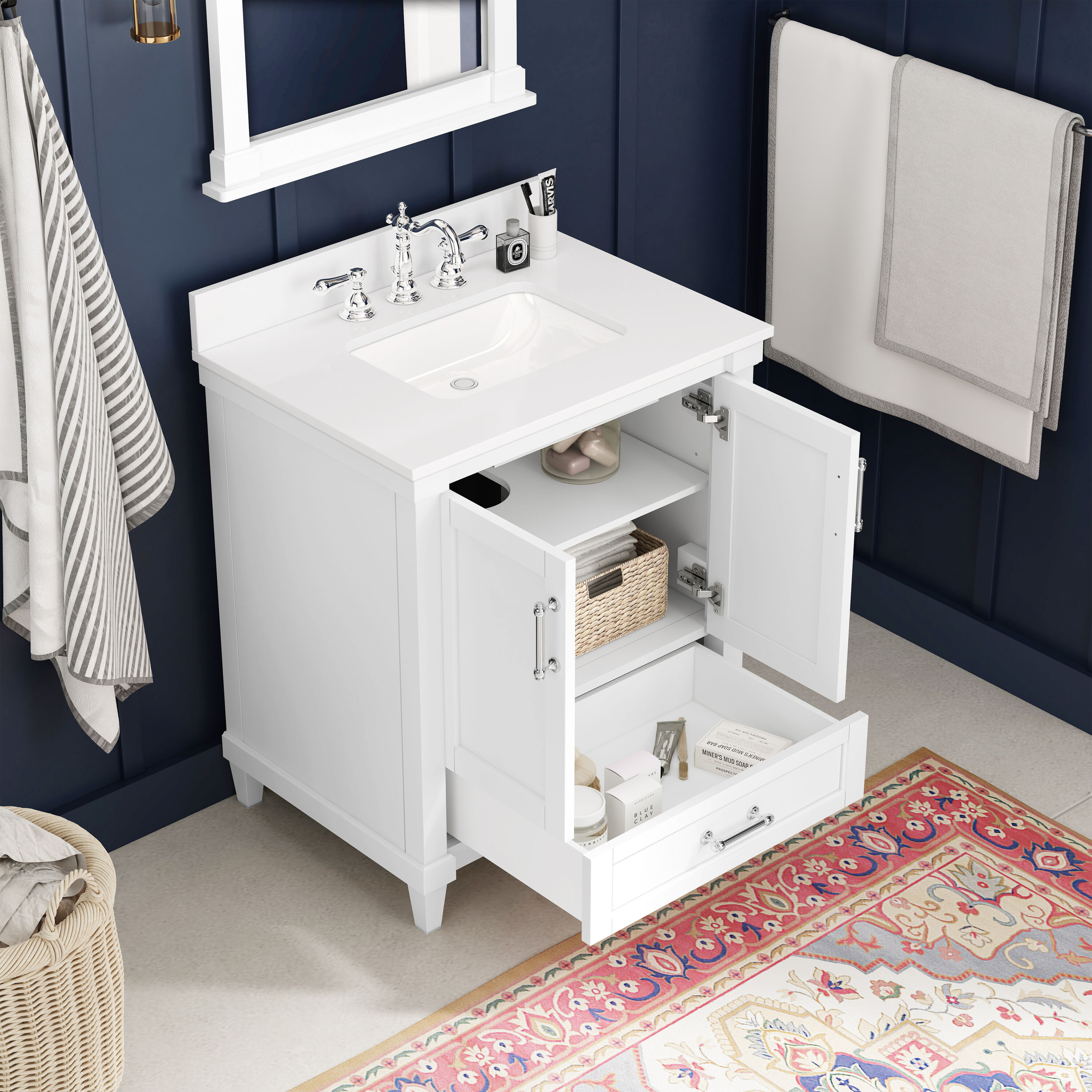 allen + roth TJ02-08V3022WH Bath-Vanity-Combo - View #9