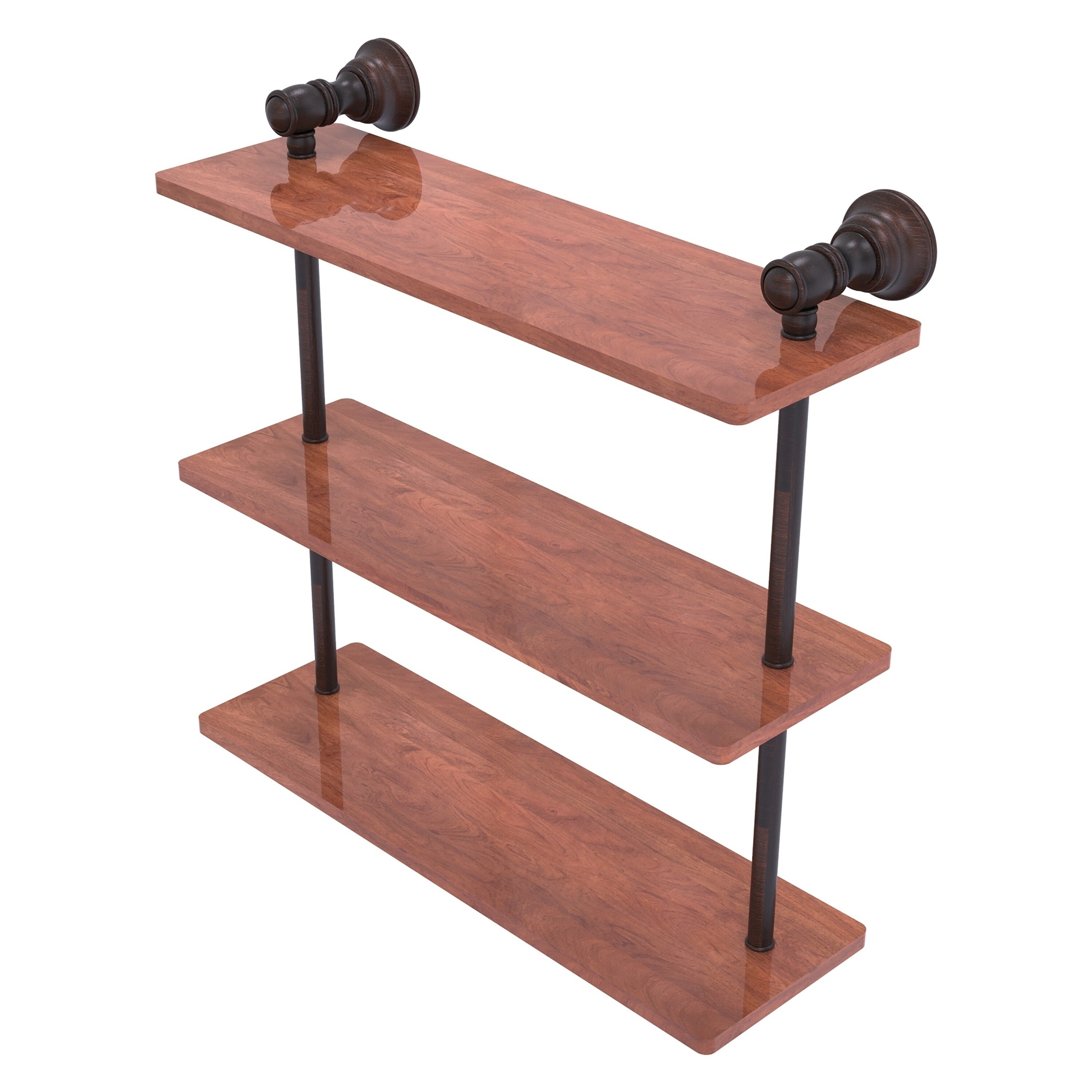 Allied Brass CL-5-16-IRW-VB Carolina Venetian Bronze 3 -Tier Wall mount Corner Bathroom Shelf ( 16-in x 16-in x 5-in )