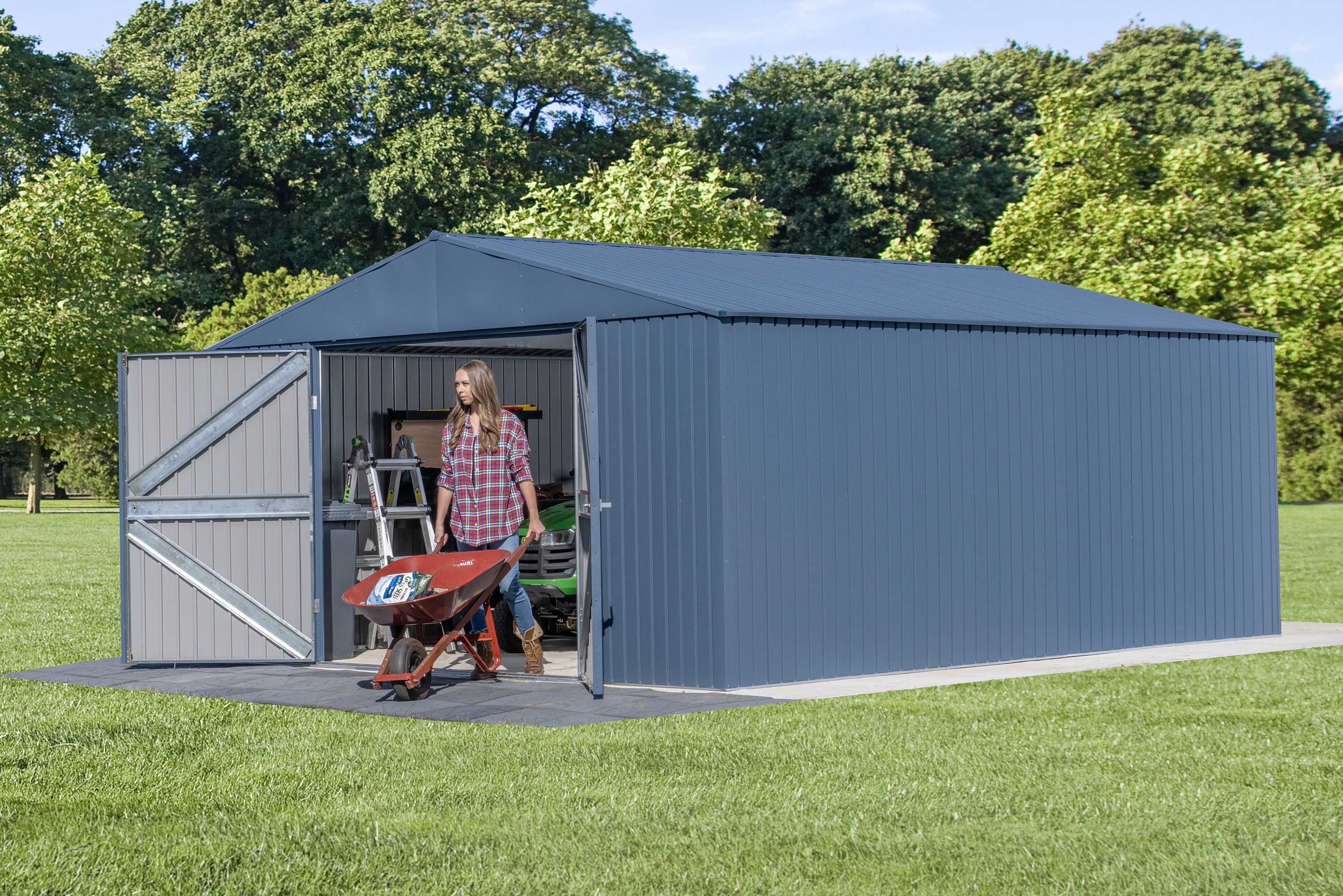 Arrow EG1416BG 14-ft x 16-ft Elite Galvanized steel Storage Shed