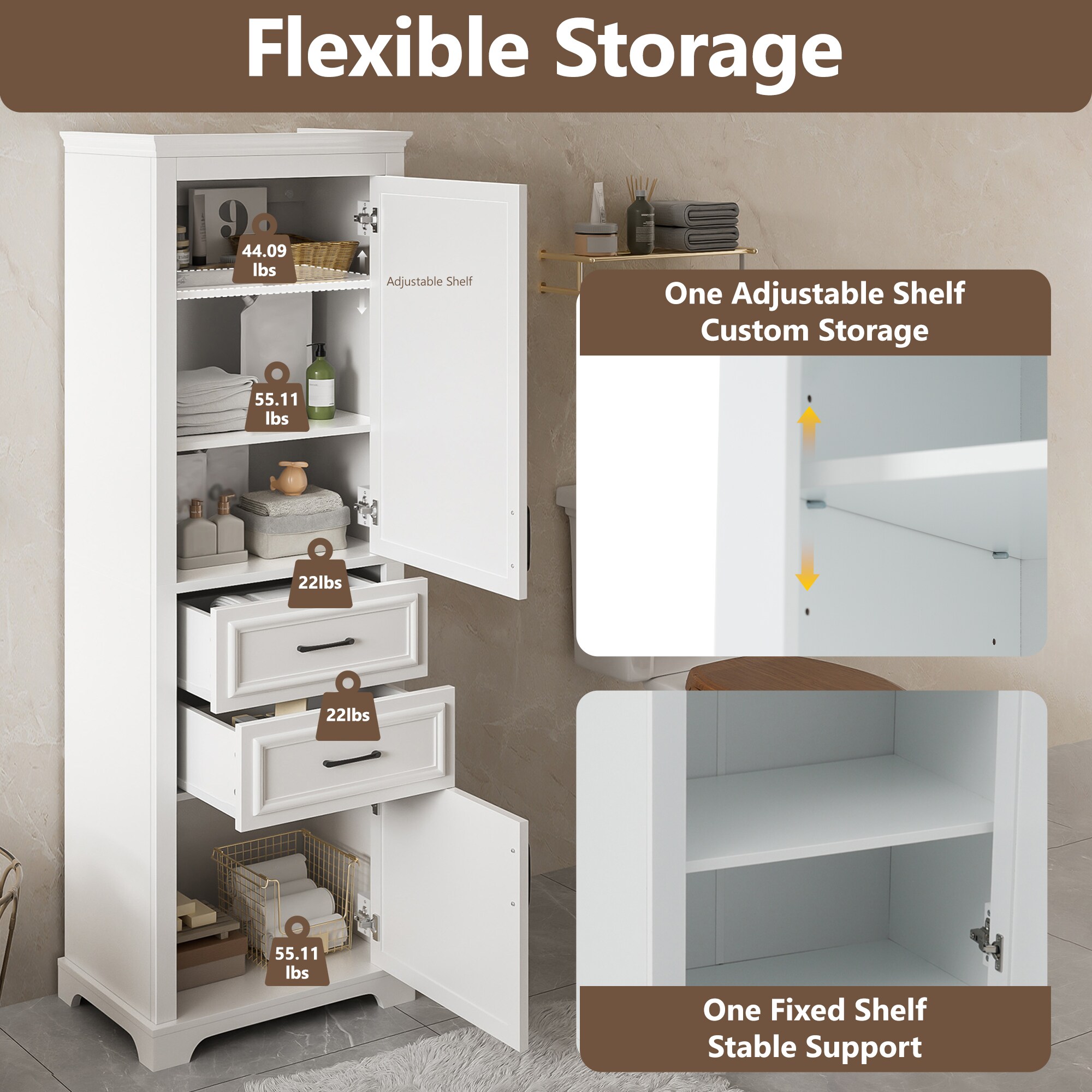 Huluwat T-P335588K Linen-Cabinets - View #6