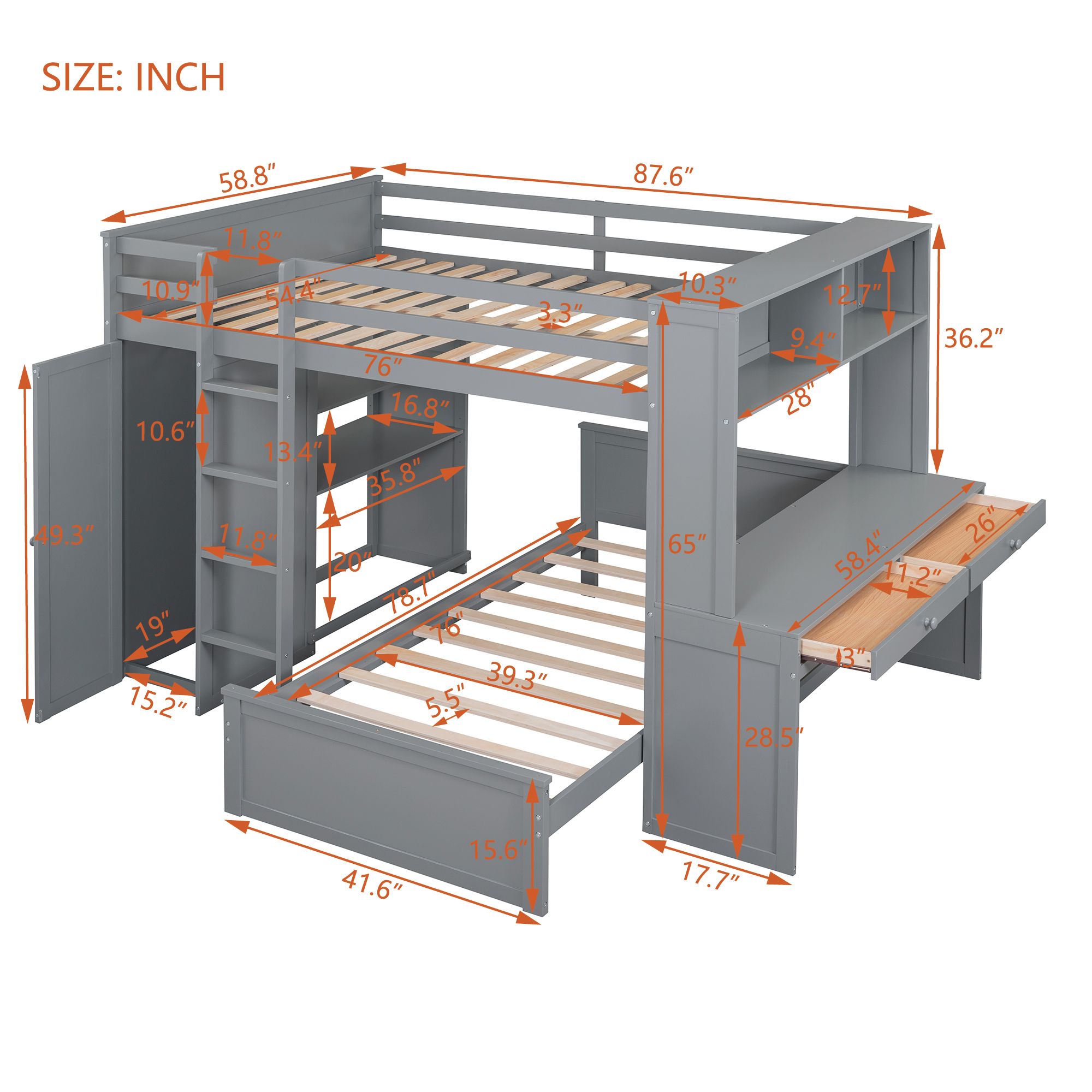 Yiekholo LL-1809AAE Bunk-Beds - View #4