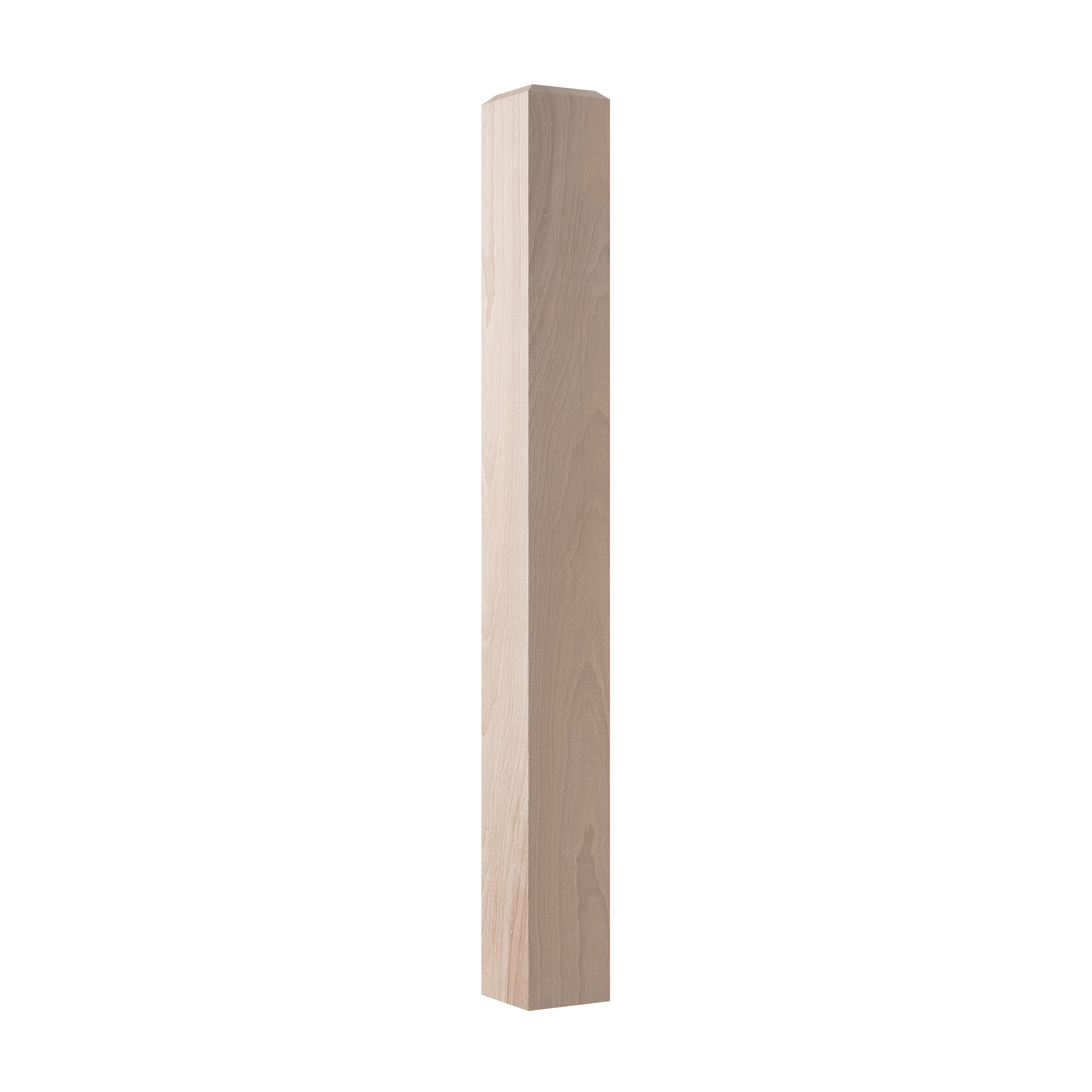 Crown Heritage 4434000 Craftsman 3.5-in x 48-in Unfinished Beechwood Universal Stair Newel Post