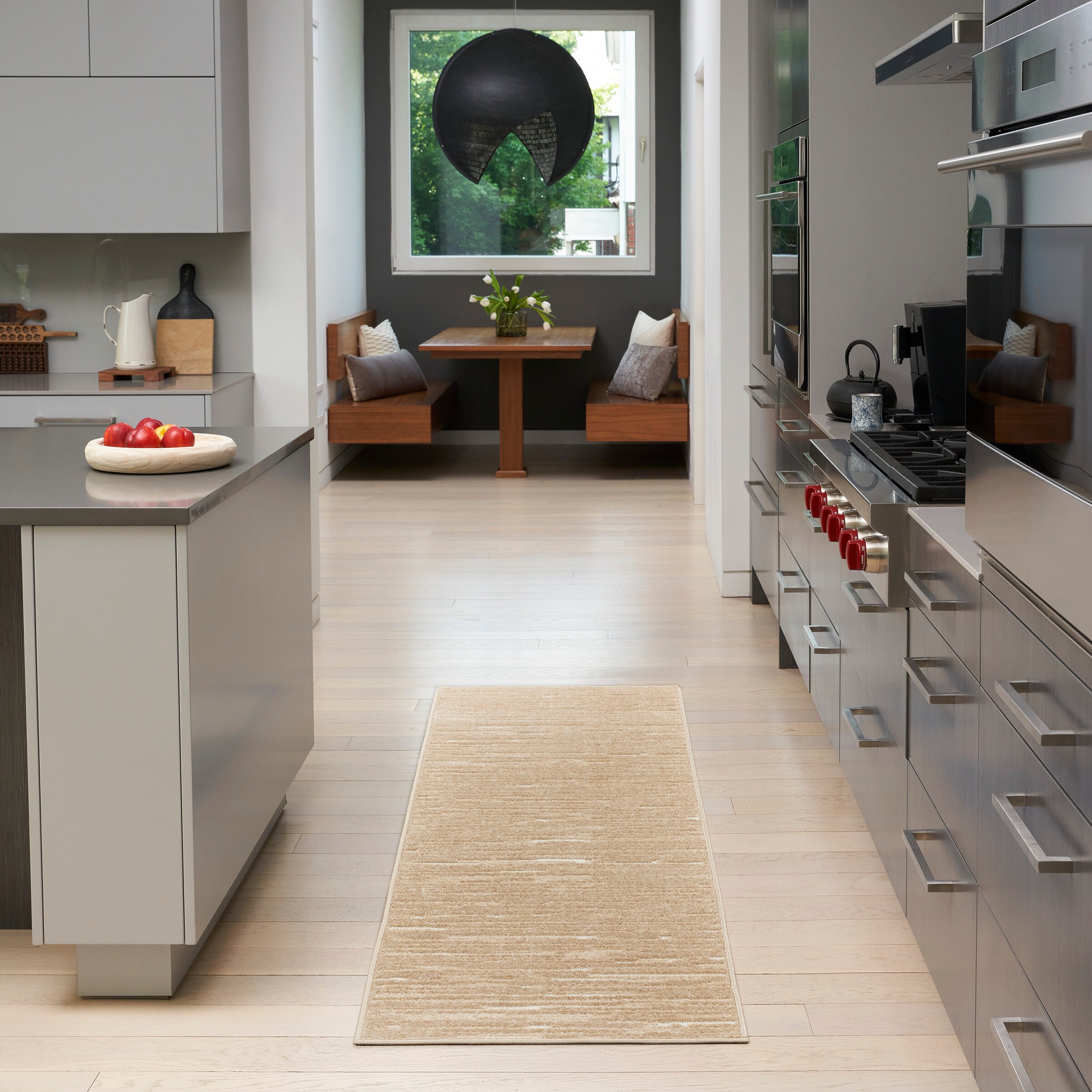 Nourison Home 099446984944 Casual 2 x 6 (ft) Polypropylene Taupe Rectangular Indoor Abstract Runner rug